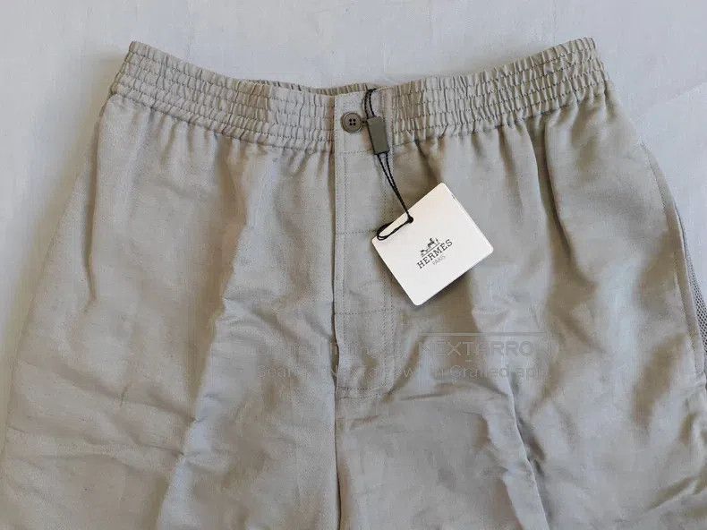 Hermes Hermes Men's Casual Work Linen Shorts, 66% Linen + 34% Cot Size US 42 / EU 58 - 2 Thumbnail
