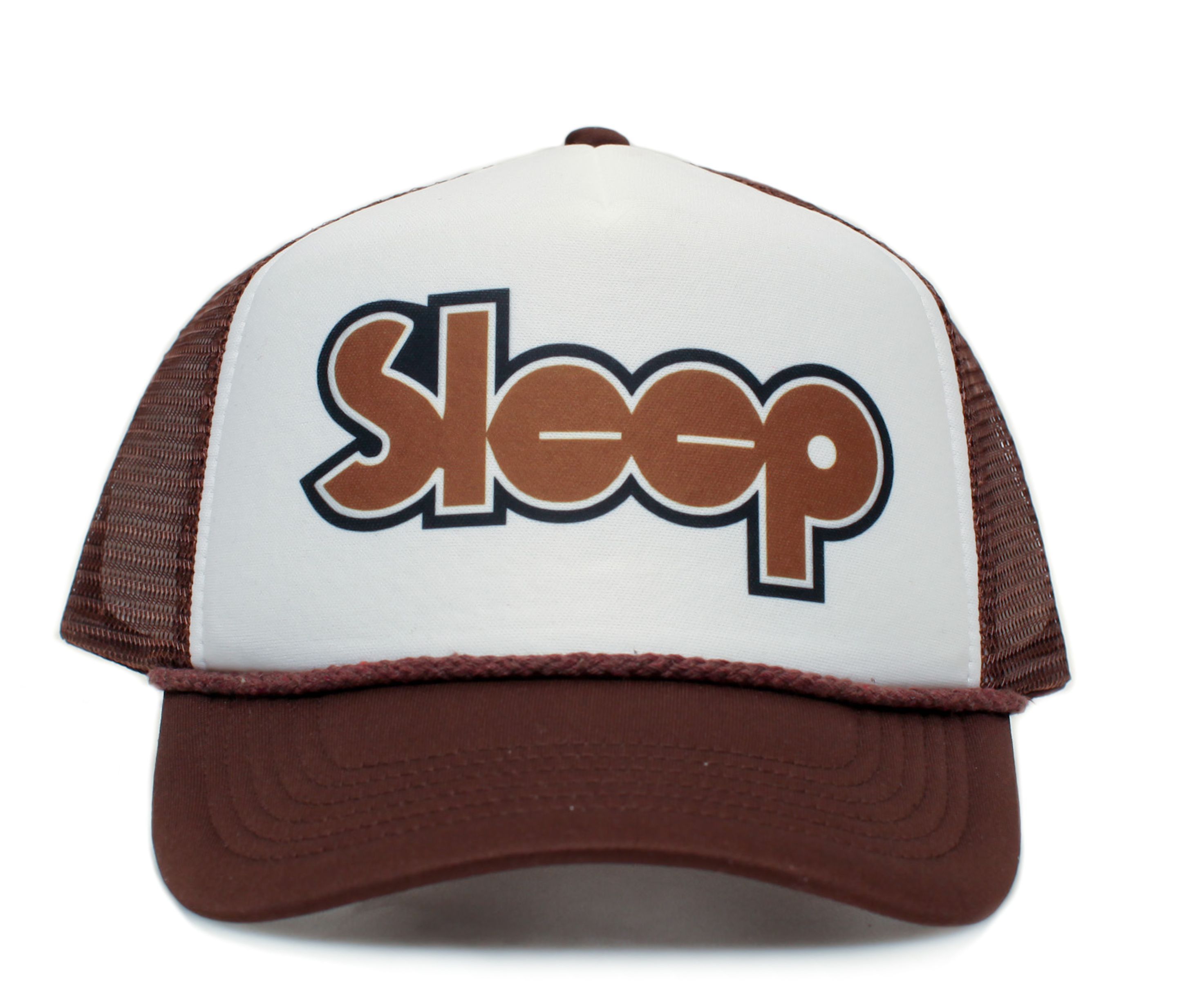 Other Sleep Rock Band Truckers Hat Stoner Adjustable Brown/White Size ONE SIZE - 1 Preview