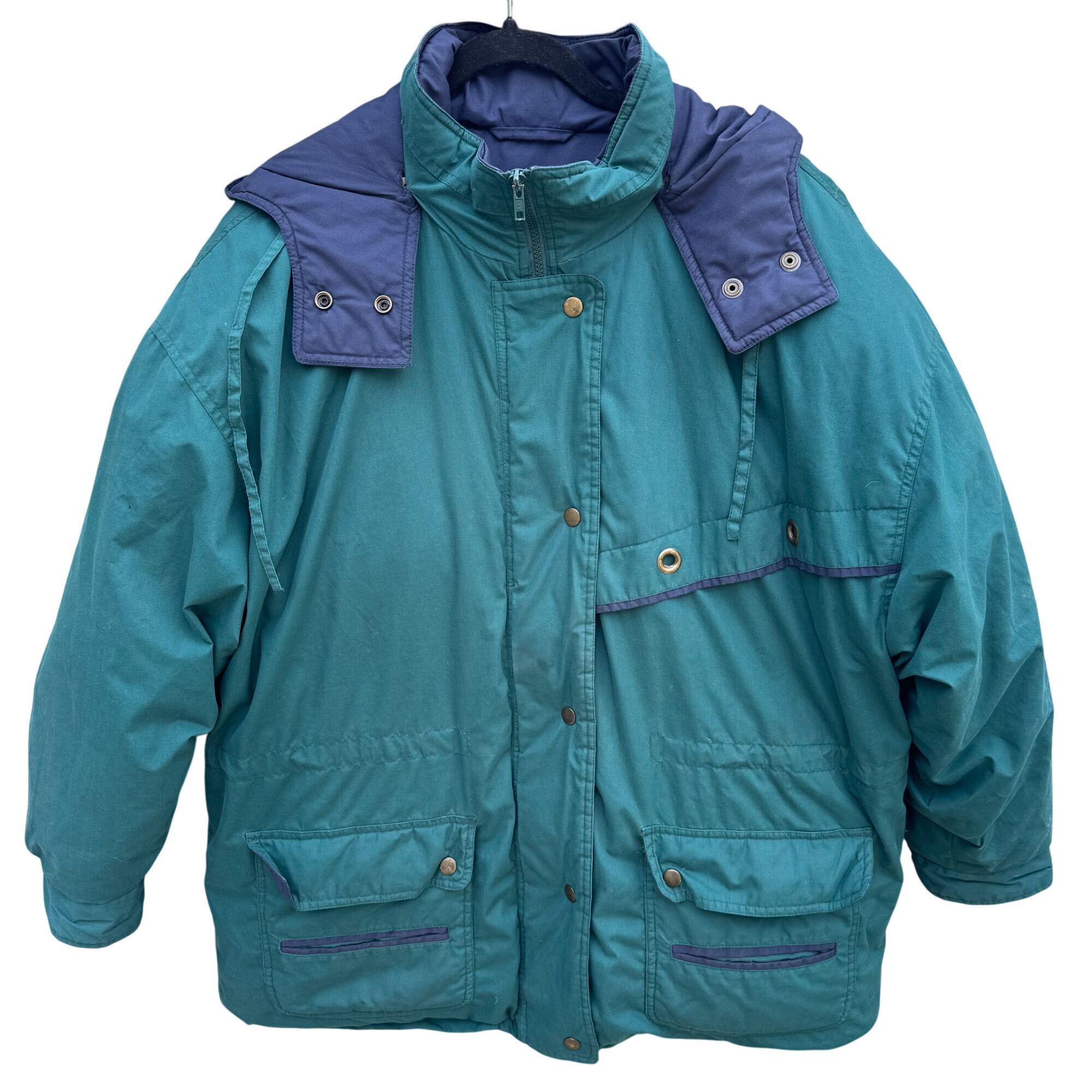 Other Braefair Vintage Green Navy Hooded Down Fill Puffer Jacket P Size US XXL / EU 58 / 5 - 1 Thumbnail