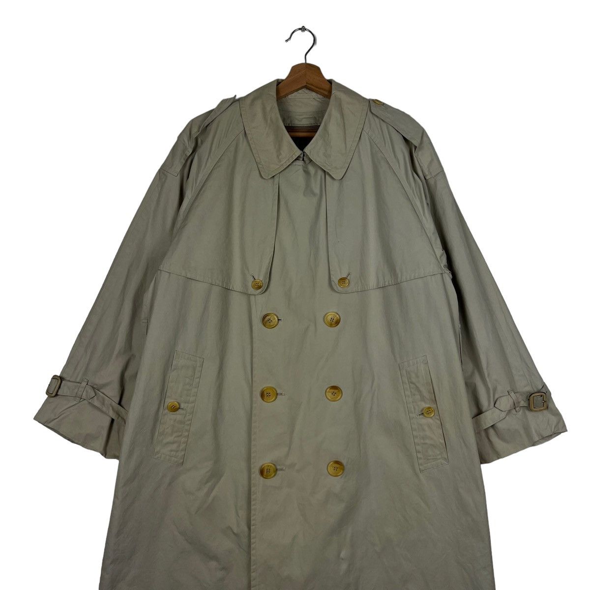 Burberry 🔥VINTAGE BURBERRYS LONG TRENCH COATS NOVA CHECK DESIGN Size US M / EU 48-50 / 2 - 2 Thumbnail
