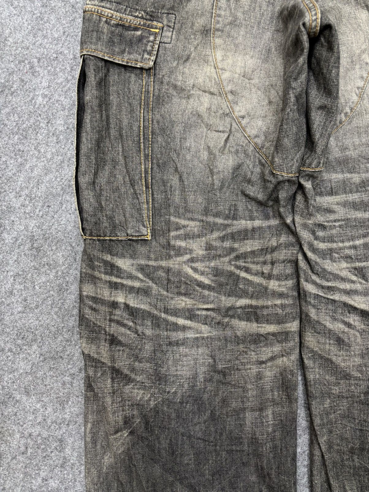 Swagger 💥Baggy💥Vintage Swagger Double Knee Light Denim F624 Size US 35 - 13 Thumbnail