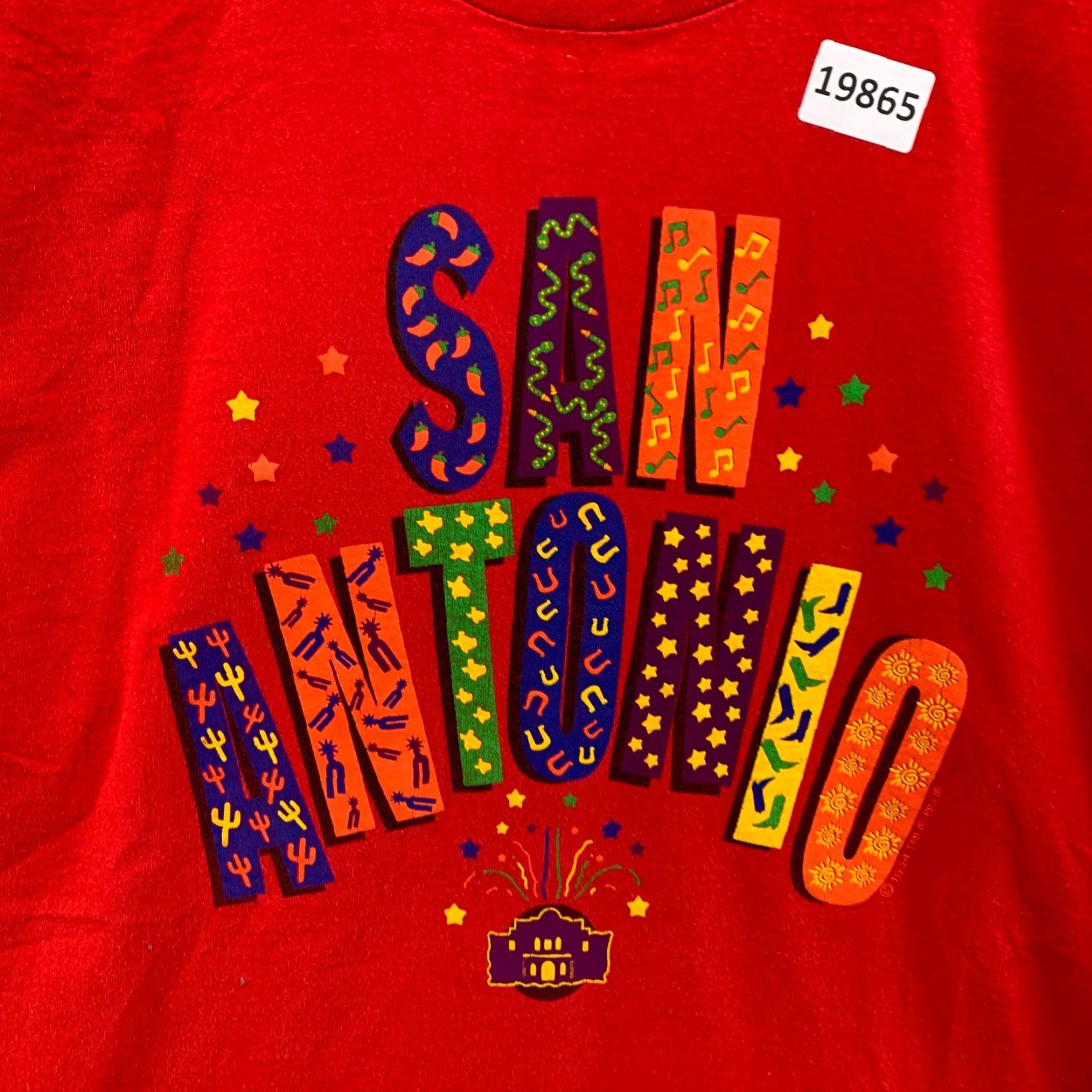 Fruit Of The Loom VINTAGE San Antonio Texas Shirt Mens XL Red 90s Single Stitch Made USA Fruit of the Loom T-Shirt Cowboys Size US XL / EU 56 / 4 - 7 Thumbnail
