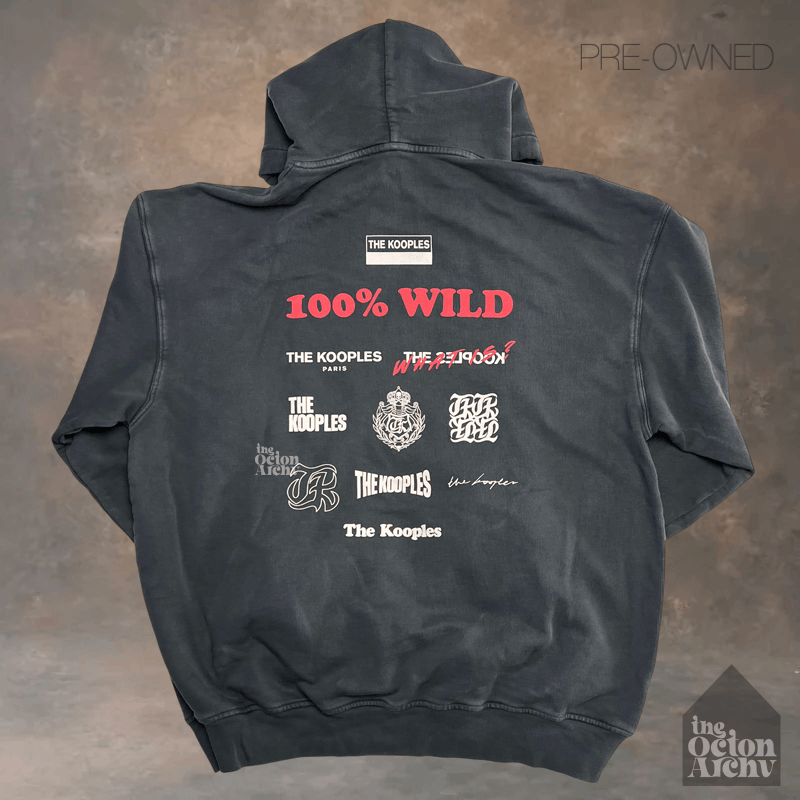 The Kooples he Kooples 100% Wild Oversized Pullover Hoodie Charcoal Gray Size US L / EU 52-54 / 3 - 1 Thumbnail
