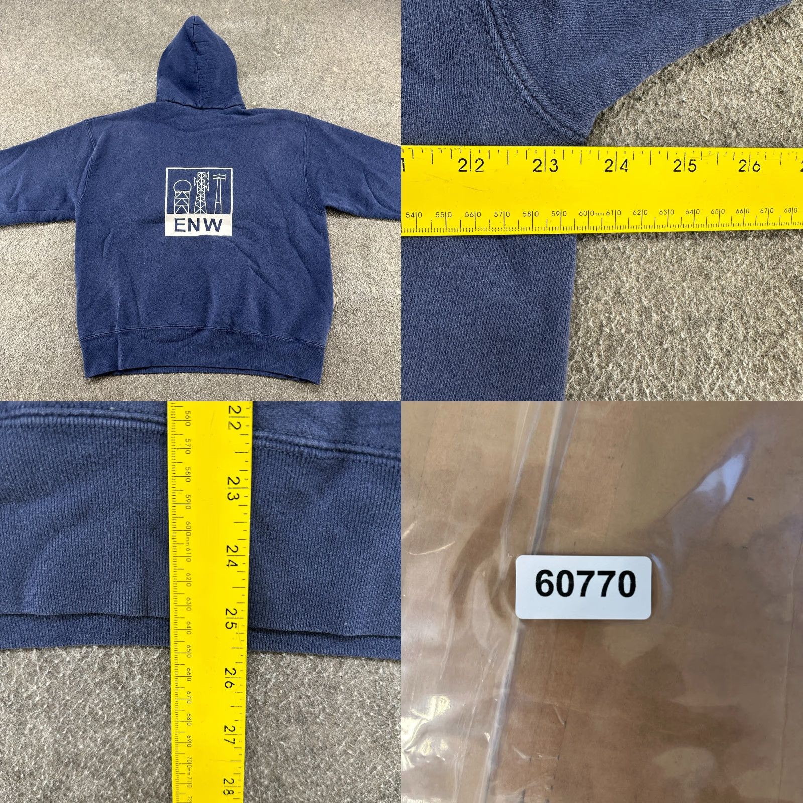 Fruit Of The Loom VINTAGE Fruit Of The Loom Hoodie Mens XL Blue Pullover Heavyweight Faded 90s Size US XL / EU 56 / 4 - 9 Thumbnail