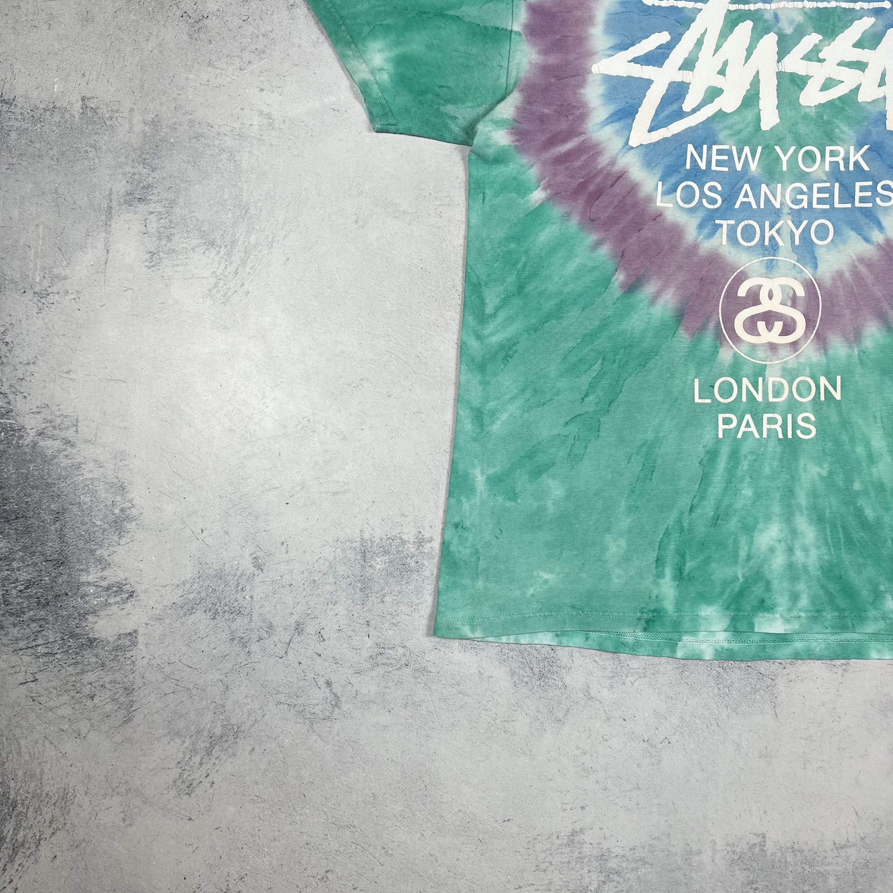 Stussy Vintage Stussy World Tour Big Logo Tie-Dye T Shirt 00’s Size US M / EU 48-50 / 2 - 5 Thumbnail