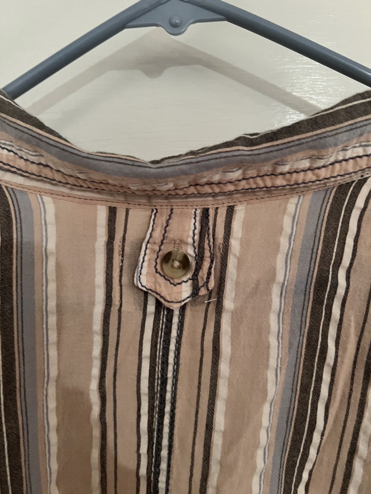Bdg bdg brown blue striped linen button up Size M / US 6-8 / IT 42-44 - 3 Thumbnail