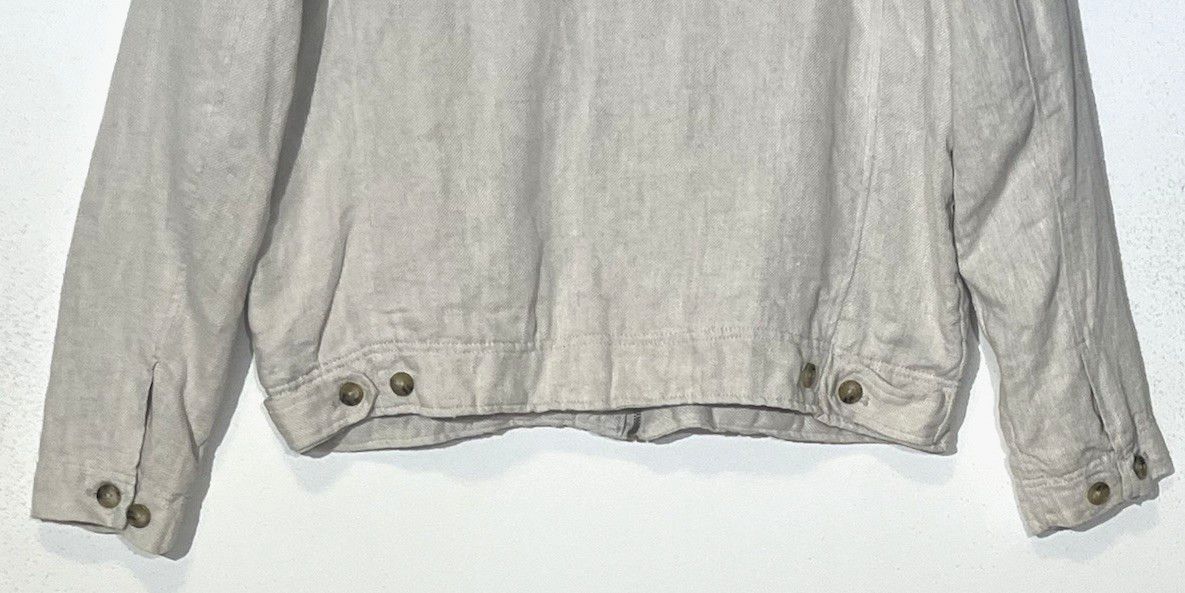 Zara Zara 100% Linen Zip Bomber Jacket Size US XL / EU 56 / 4 - 11 Thumbnail