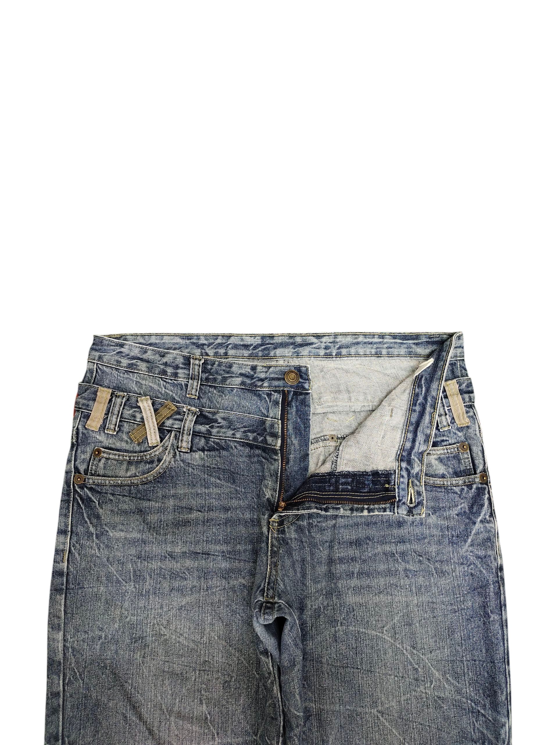 Hysteric Glamour × Undercover Japanese Brand Double Waist Clawmark Distress Faded Jeans Size US 37 - 9 Thumbnail