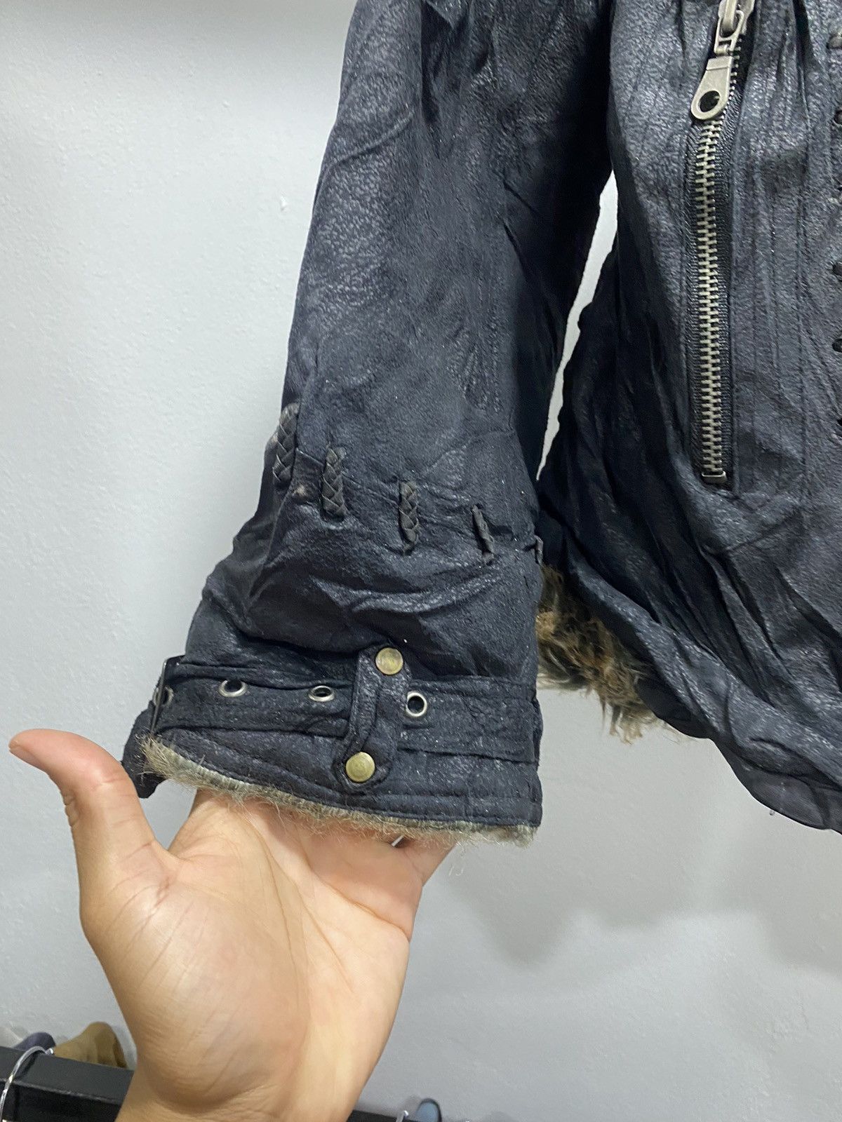 Vintage Nylaus Punk Grunge Suede Leather Jacket Native LGB Hysteric Size US L / EU 52-54 / 3 - 7 Thumbnail