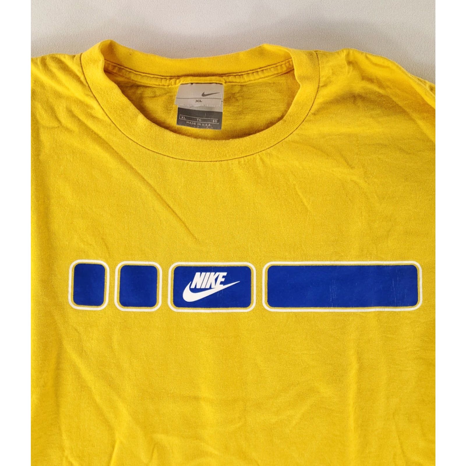 Nike VINTAGE Nike Crew Neck Long Sleeve T Shirt Yellow XL Mens USA 90s Size US XL / EU 56 / 4 - 2 Thumbnail