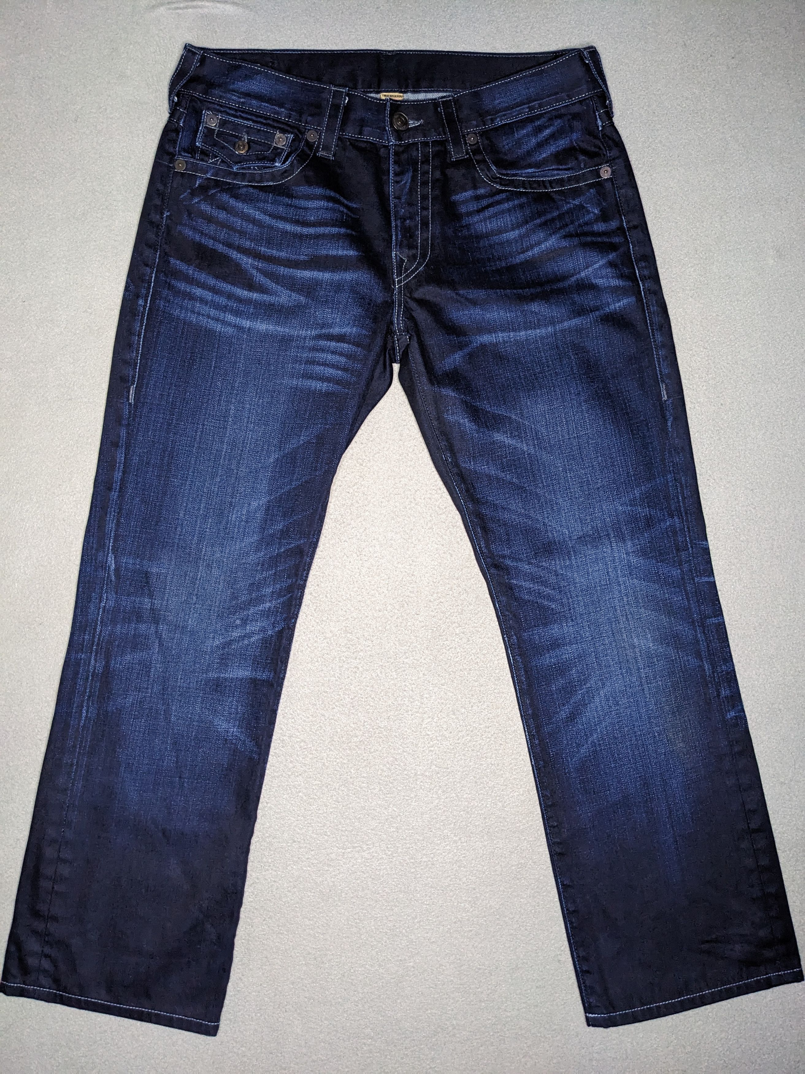 True Religion True Religion Ricky Jeans 34x29 Y2K Whiskered Made USA Size US 34 / EU 50 - 2 Thumbnail