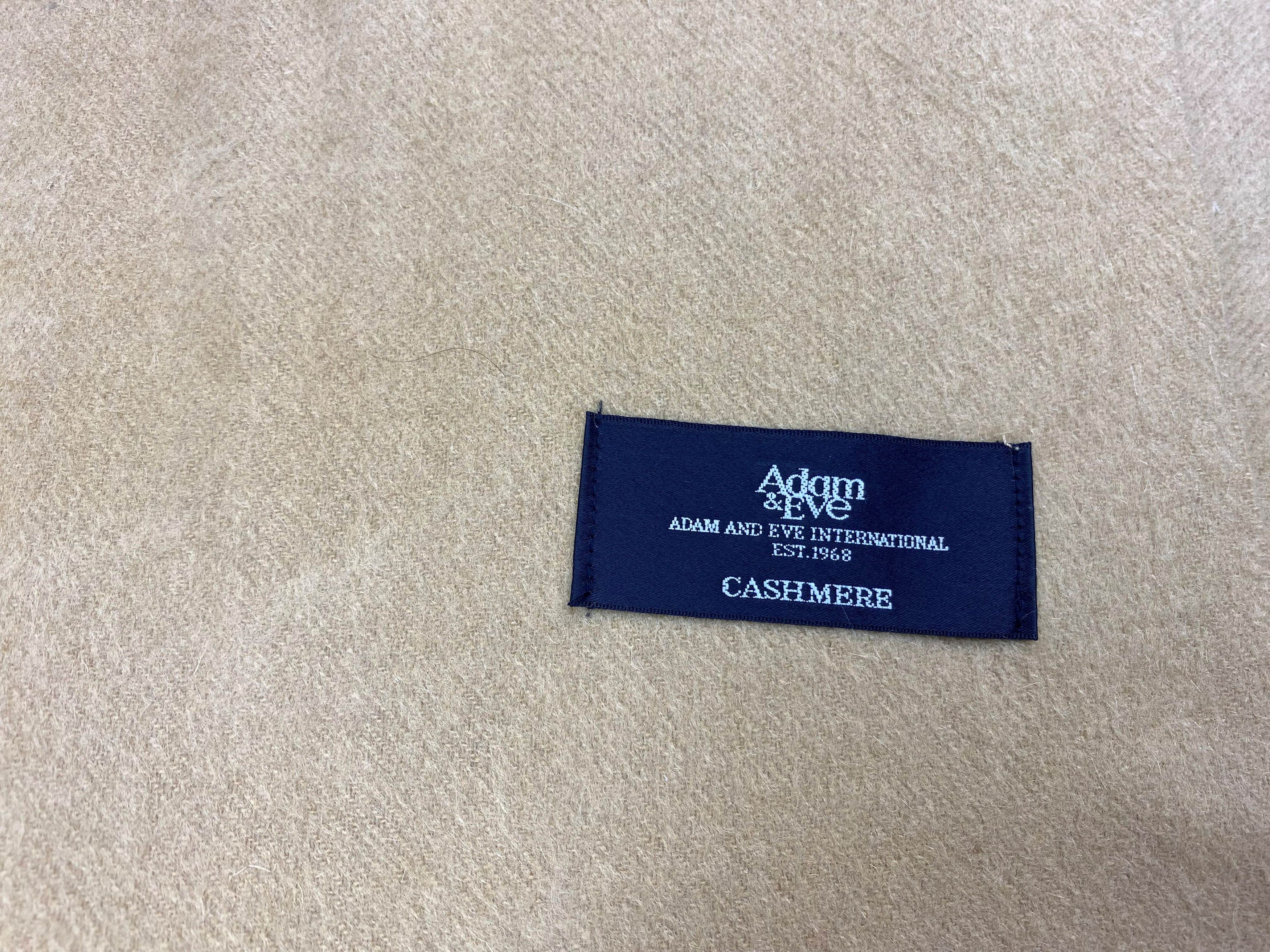 Vintage Vintage Adam & Eve Pure Cashmere Scarf 90s Luxe Soft Rare Size ONE SIZE - 10 Thumbnail