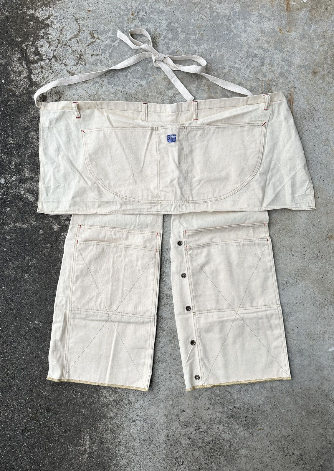 Kapital Kapital Lumber double knee chaps + apron Ivory white pant Size US 36 / EU 52 - 1 Thumbnail