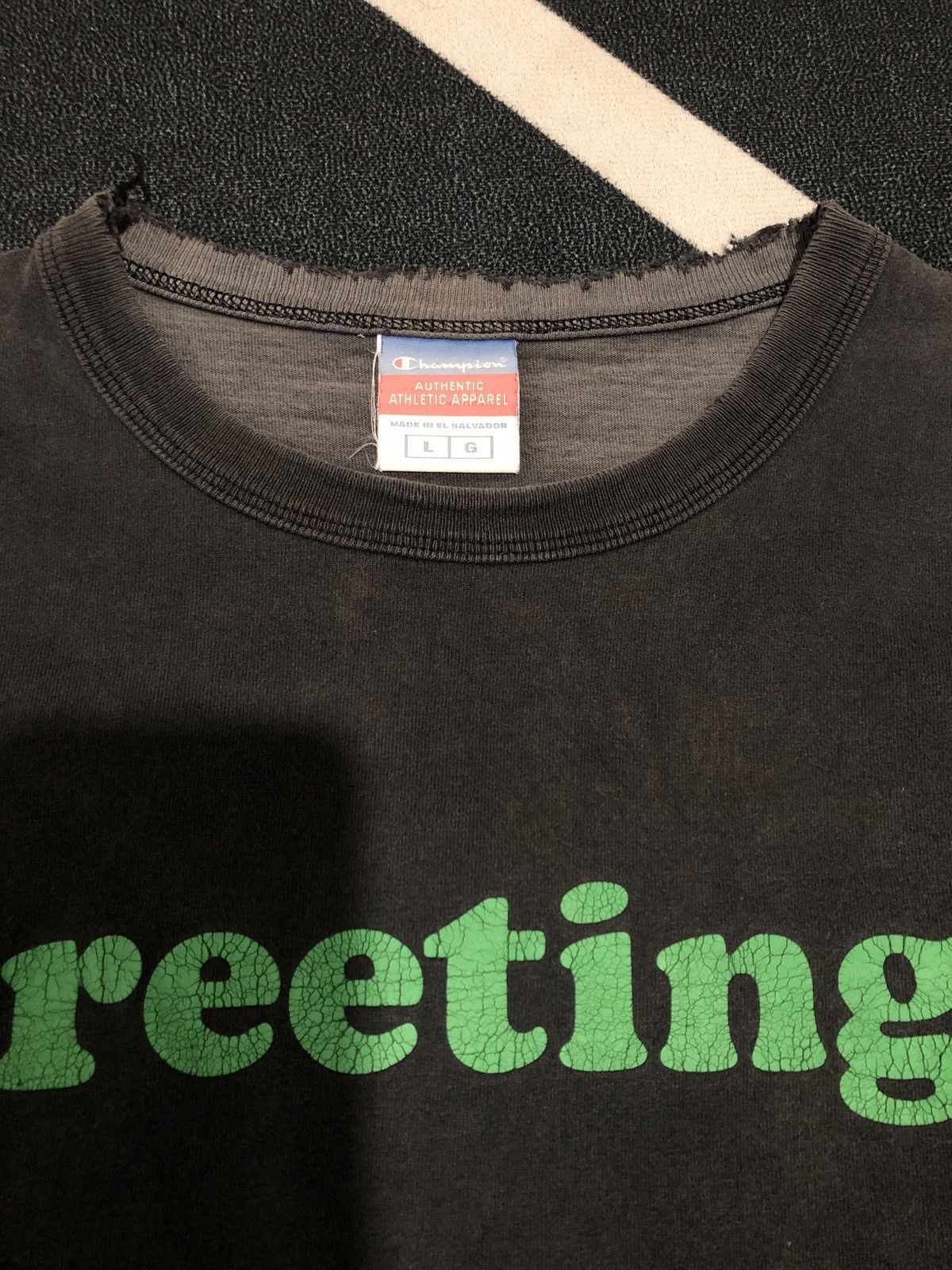 Vintage Vintage Champion Distressed Faded Wording Size US XL / EU 56 / 4 - 12 Thumbnail