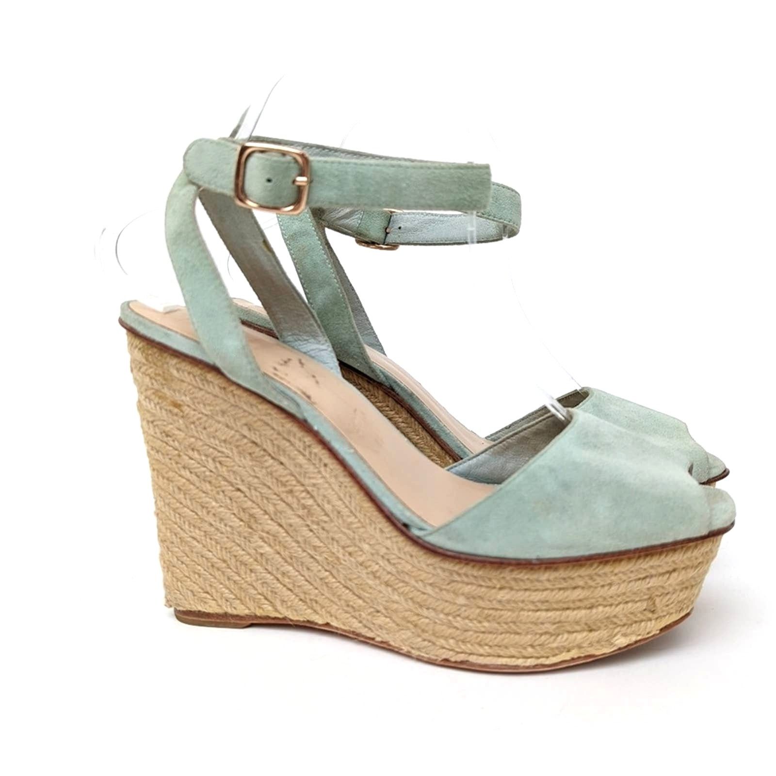 Dolce Vita Dolce Vita Suede Leather Platform Espadrille Wedge Sandals Size US 9 / IT 39 - 2 Thumbnail