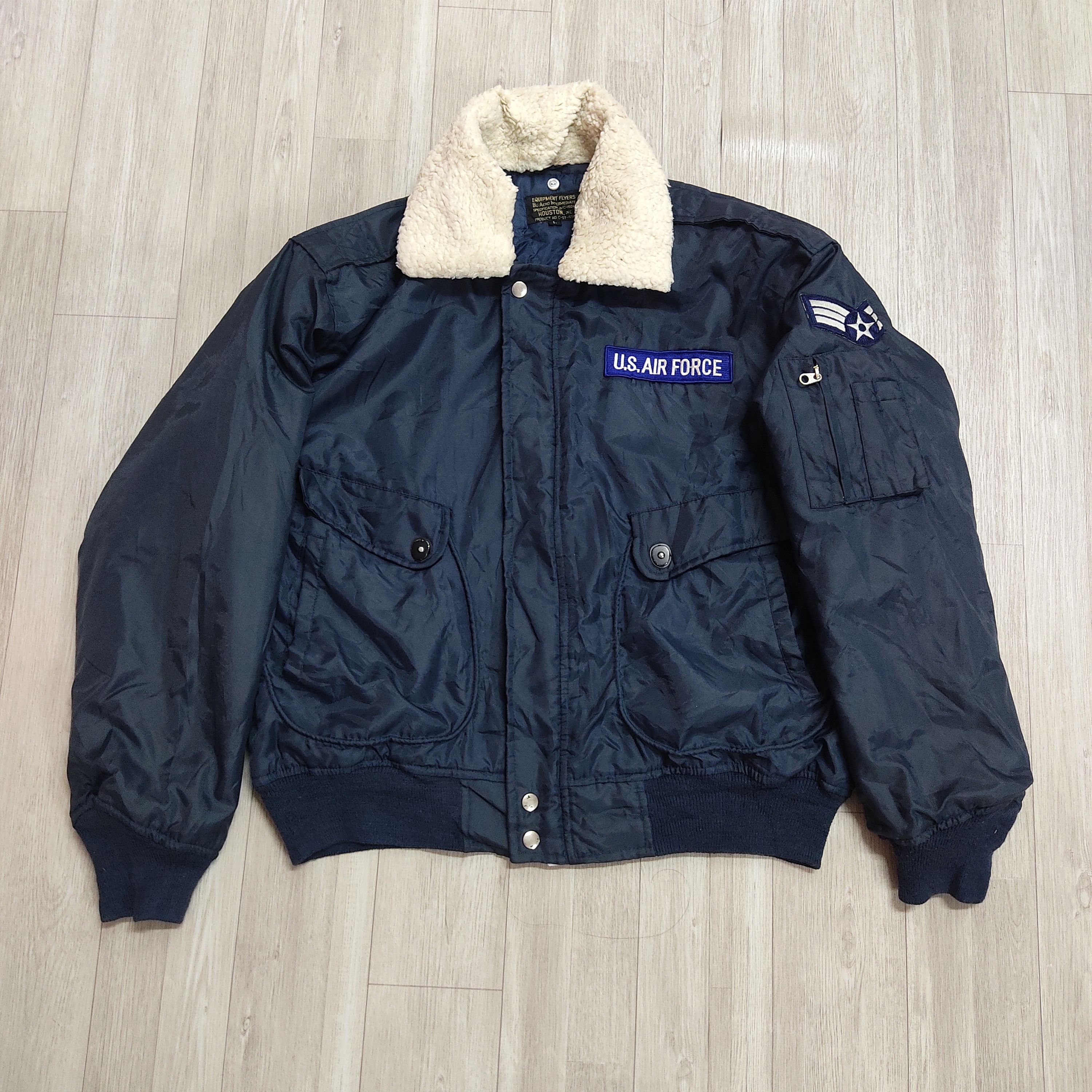 Vintage Vintage Houston Inc Bomber Blouson Flight Jacket Size US L / EU 52-54 / 3 - 4 Thumbnail