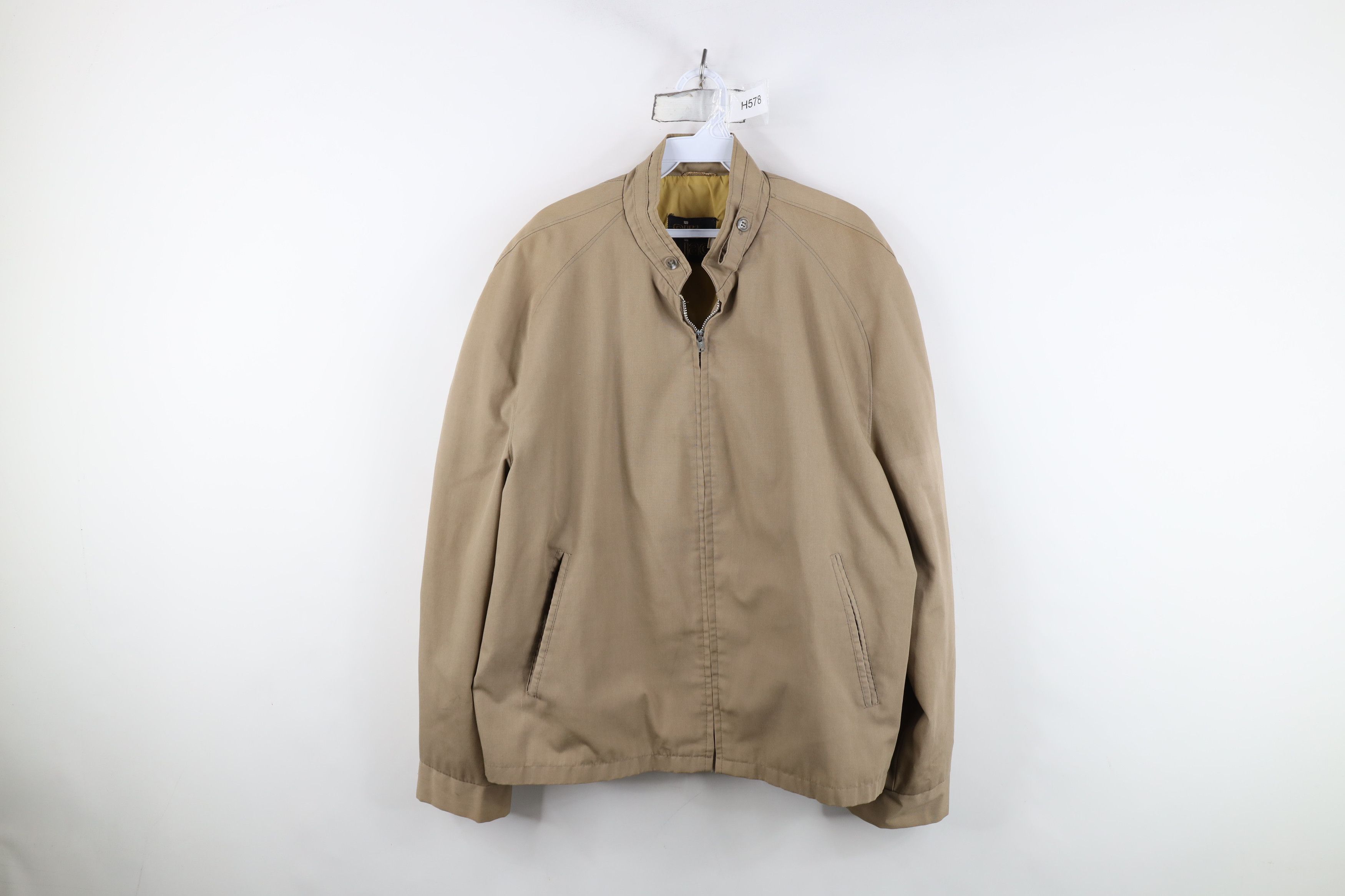 Vintage Vintage 70s Streetwear Cafe Racer Bomber Jacket Beige USA Size US XXL / EU 58 / 5 - 1 Thumbnail