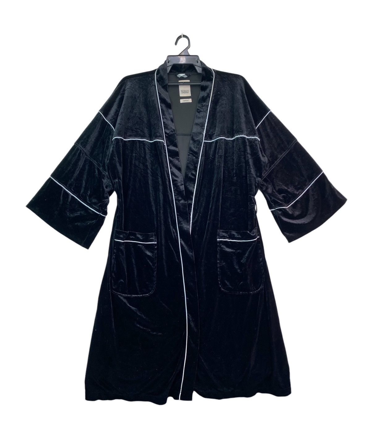 Japanese Brand Velvet black overcoat Size M / US 6-8 / IT 42-44 - 1 Thumbnail