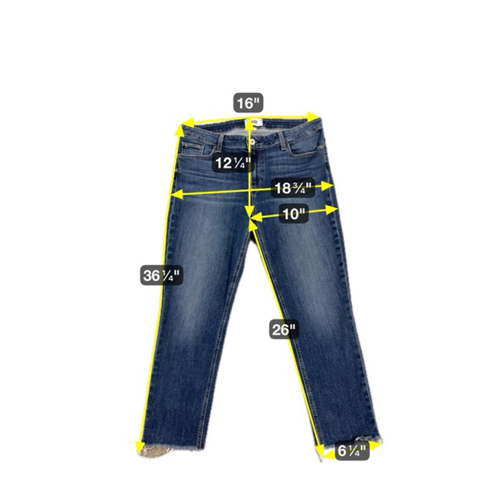 Paige Paige Skyline Skinny Crop Jean Raw Hem Premium Denim - 32 Size 32" / US 10 / IT 46 - 9 Thumbnail