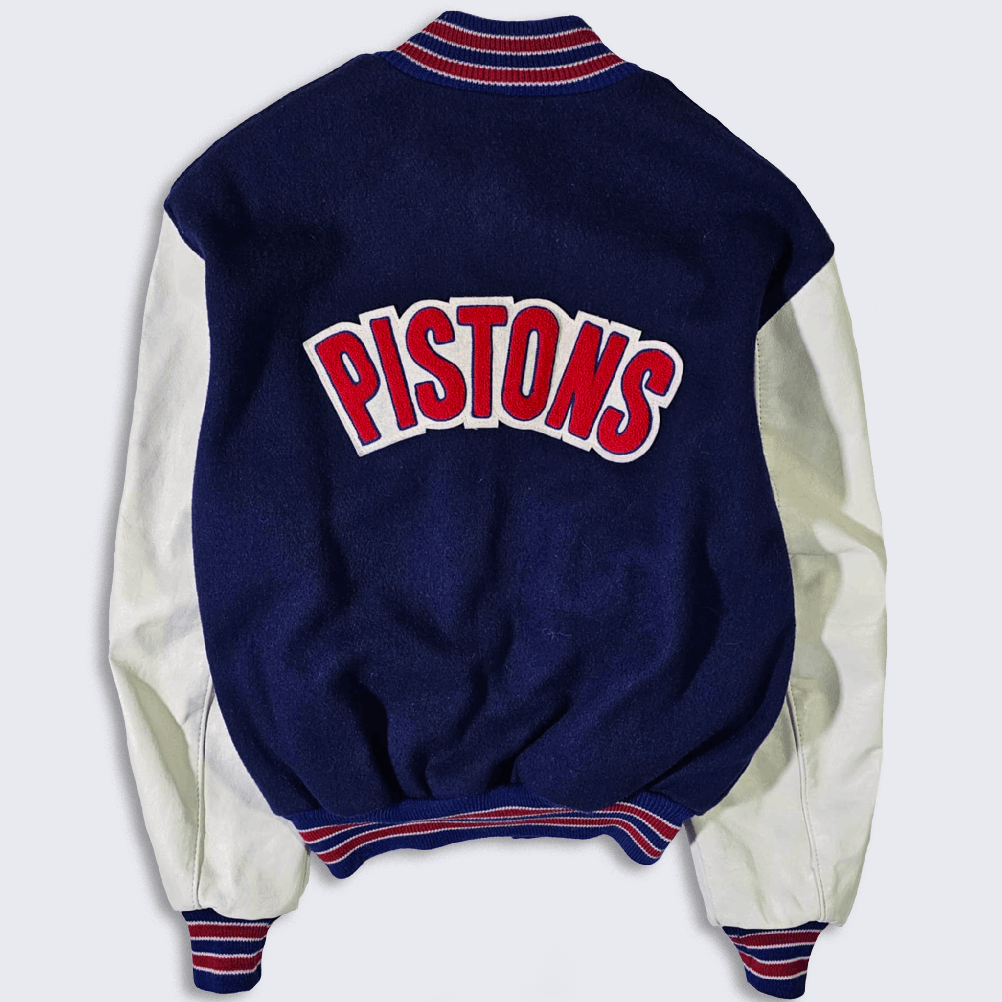 Delong × Vintage Detroit Pistons Vintage 90s DeLong Varsity Jacket Size US M / EU 48-50 / 2 - 1 Thumbnail