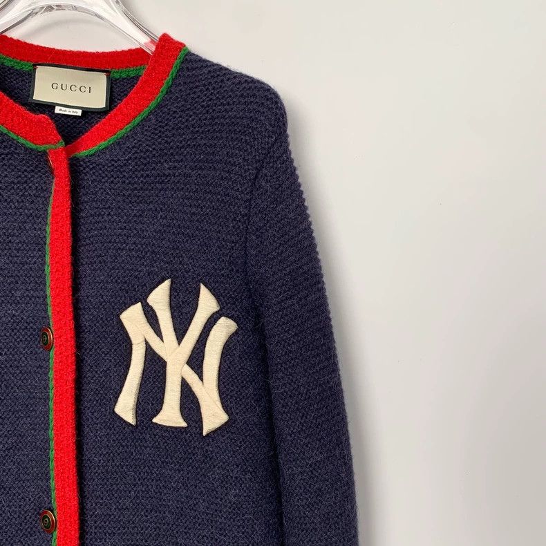 Gucci Gucci Dark blue striped logo embroidered wool single-breas Size S / US 4 / IT 40 - 3 Thumbnail