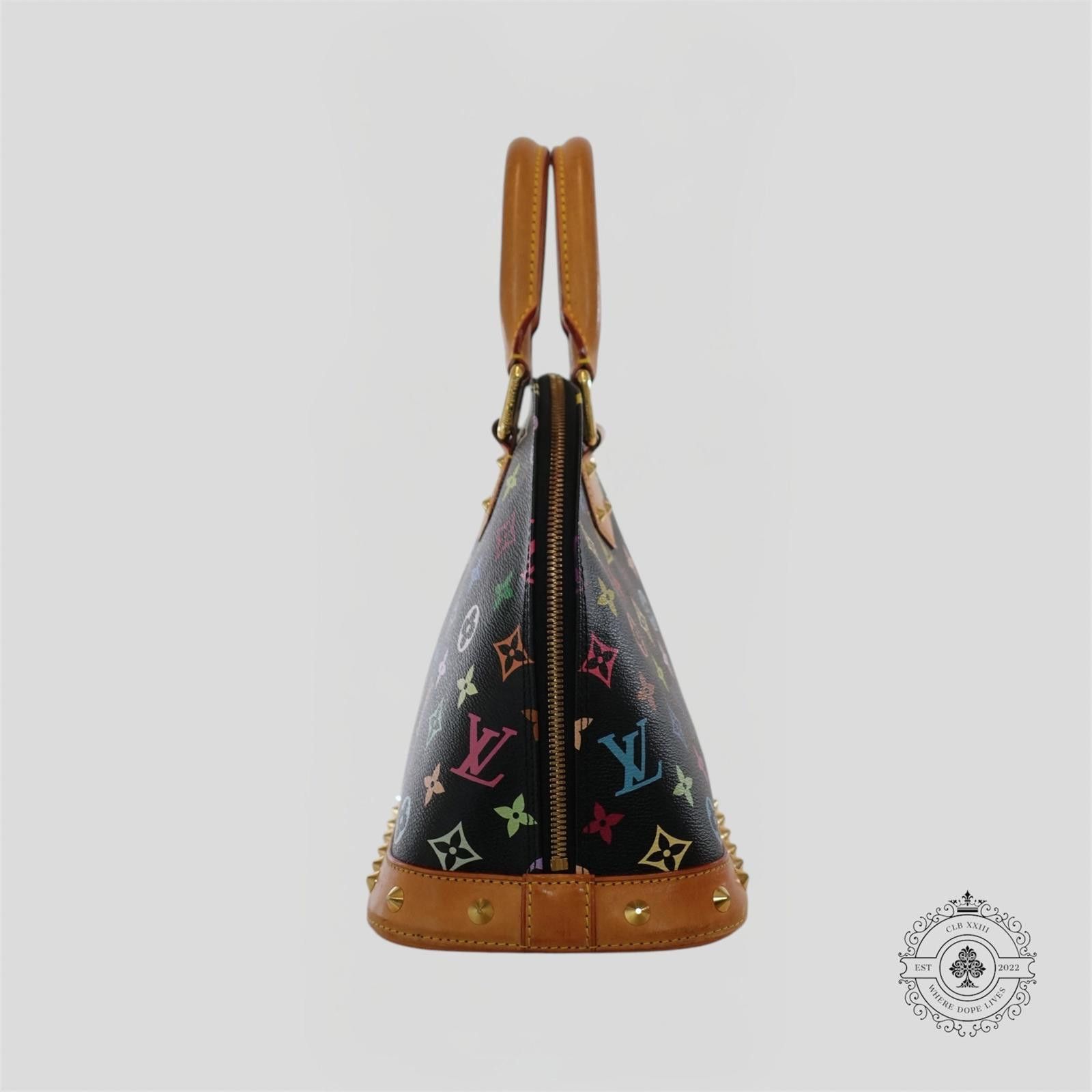 Louis Vuitton Louis Vuitton x Takashi Murakami Alma PM Handbag in Black Size ONE SIZE - 4 Thumbnail