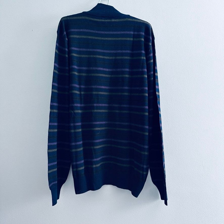 Toscano Toscano striped quarter zip pullover Size US L / EU 52-54 / 3 - 3 Thumbnail