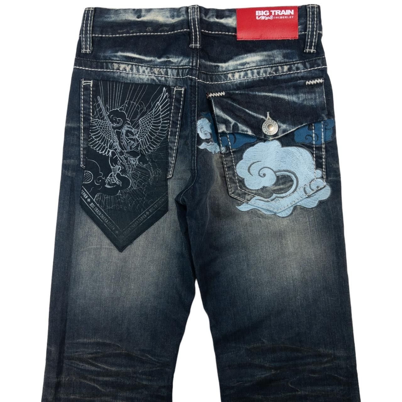 Vintage Big Train Japanese Embroidered Denim Jeans Size W29