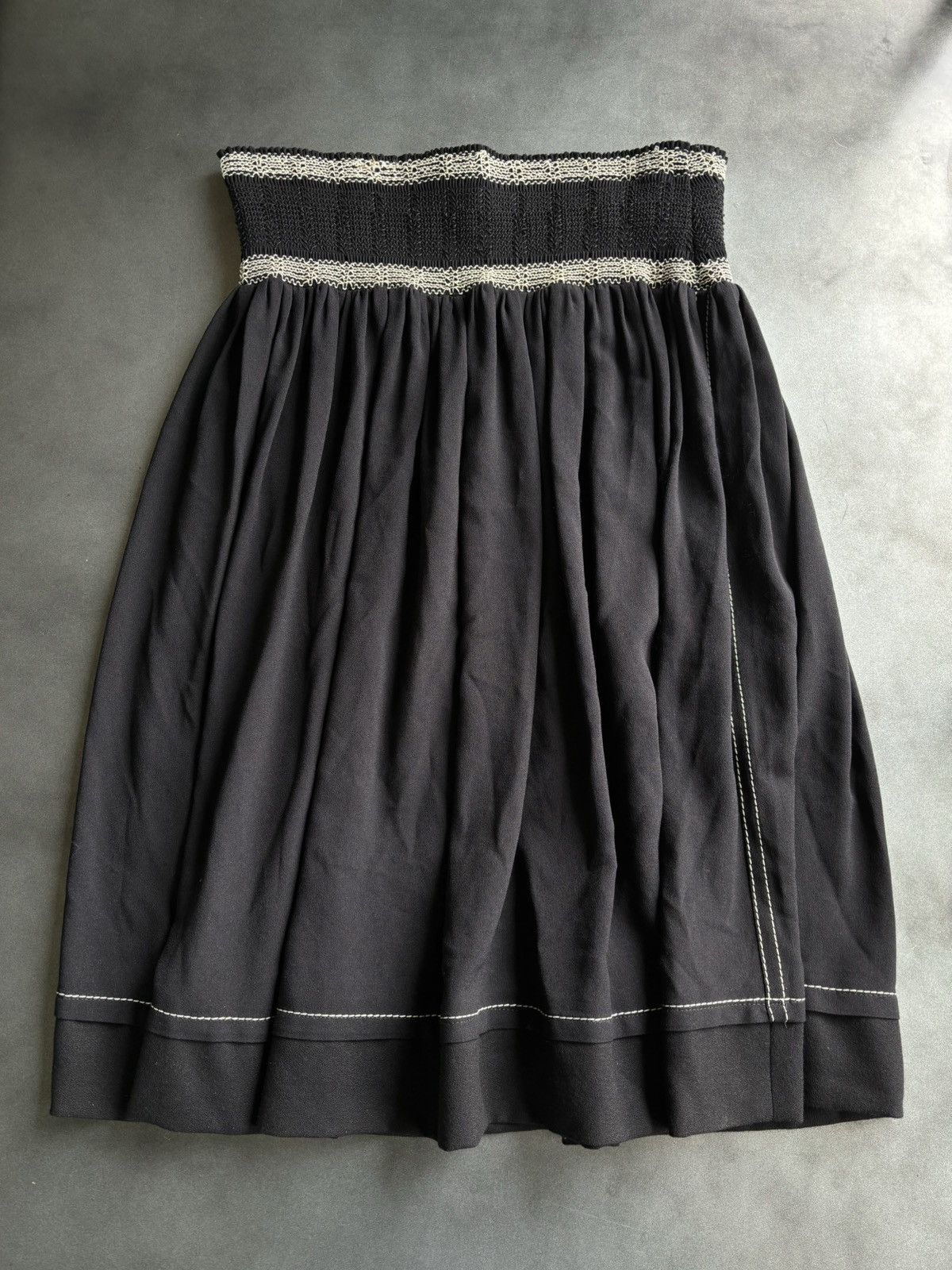 Prada S/S 2014 Prada Skirt Elastic Acetate Maxi Skirt Contrast 48 Size 34" / US 12 / IT 48 - 17 Thumbnail