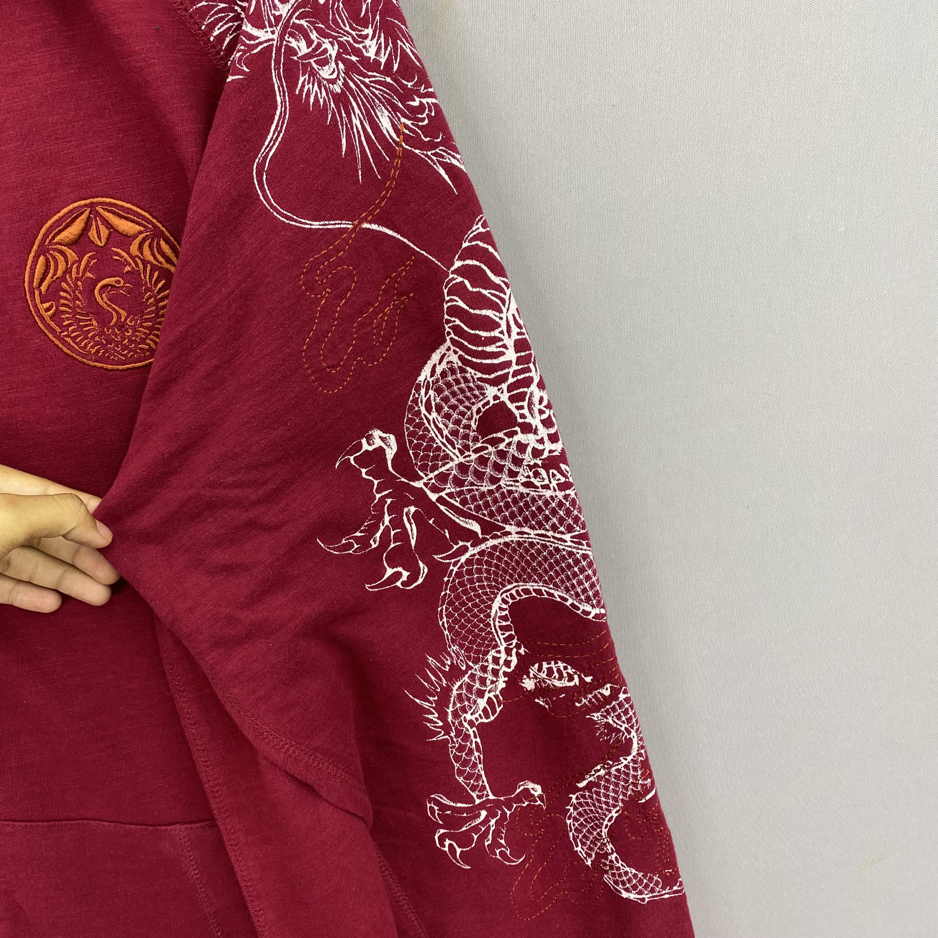 Japanese Brand Vintage DRAGON Sukajan Hoodie Sweater Zipper Sweatshirt Size US XL / EU 56 / 4 - 9 Thumbnail