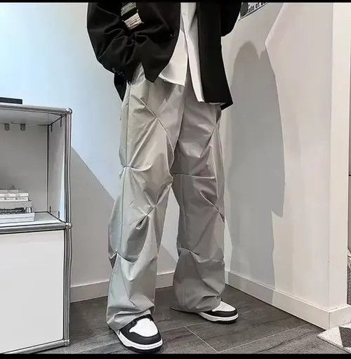 Japanese Brand × Vintage beige asymmetric street fashion pants Size US 34 / EU 50 - 4 Thumbnail