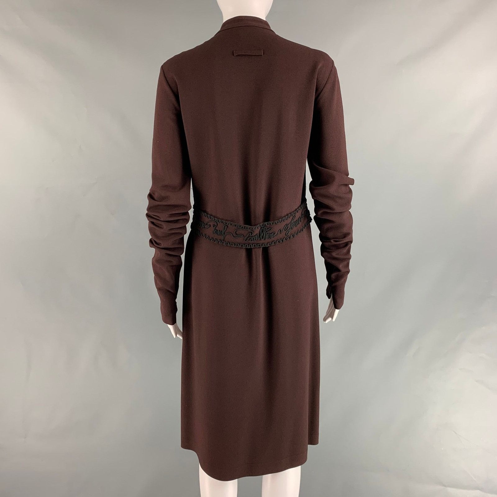 Jean Paul Gaultier JEAN PAUL GAULTIER VINTAGE Brown Black Polyester Blend Dress Size M / US 6-8 / IT 42-44 - 4 Thumbnail