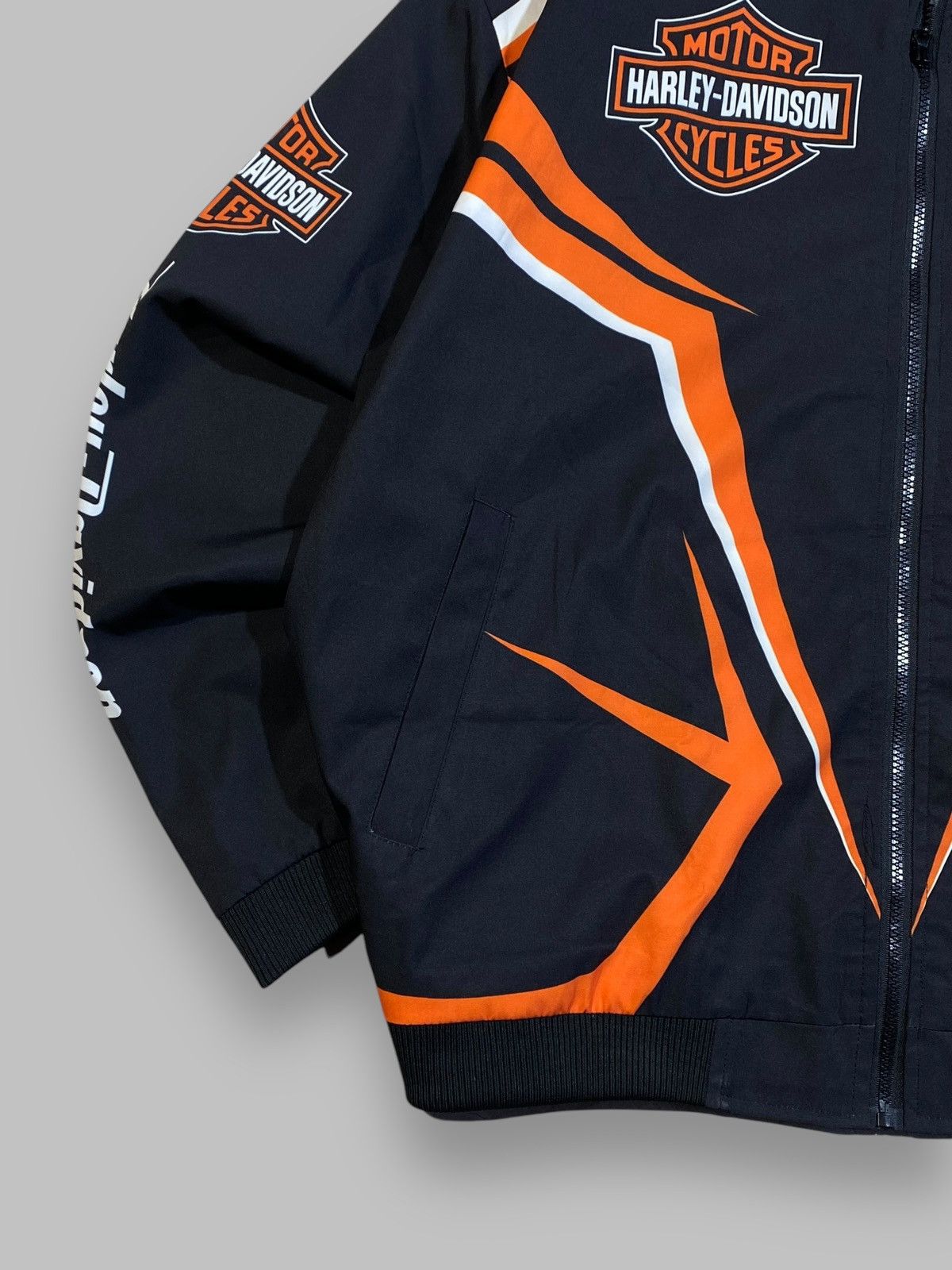 Harley Davidson 🔥 HARLEY DAVIDSON BIKER JACKET Y2K FLAMES PUNK ROCK VIBES Size US XL / EU 56 / 4 - 6 Thumbnail