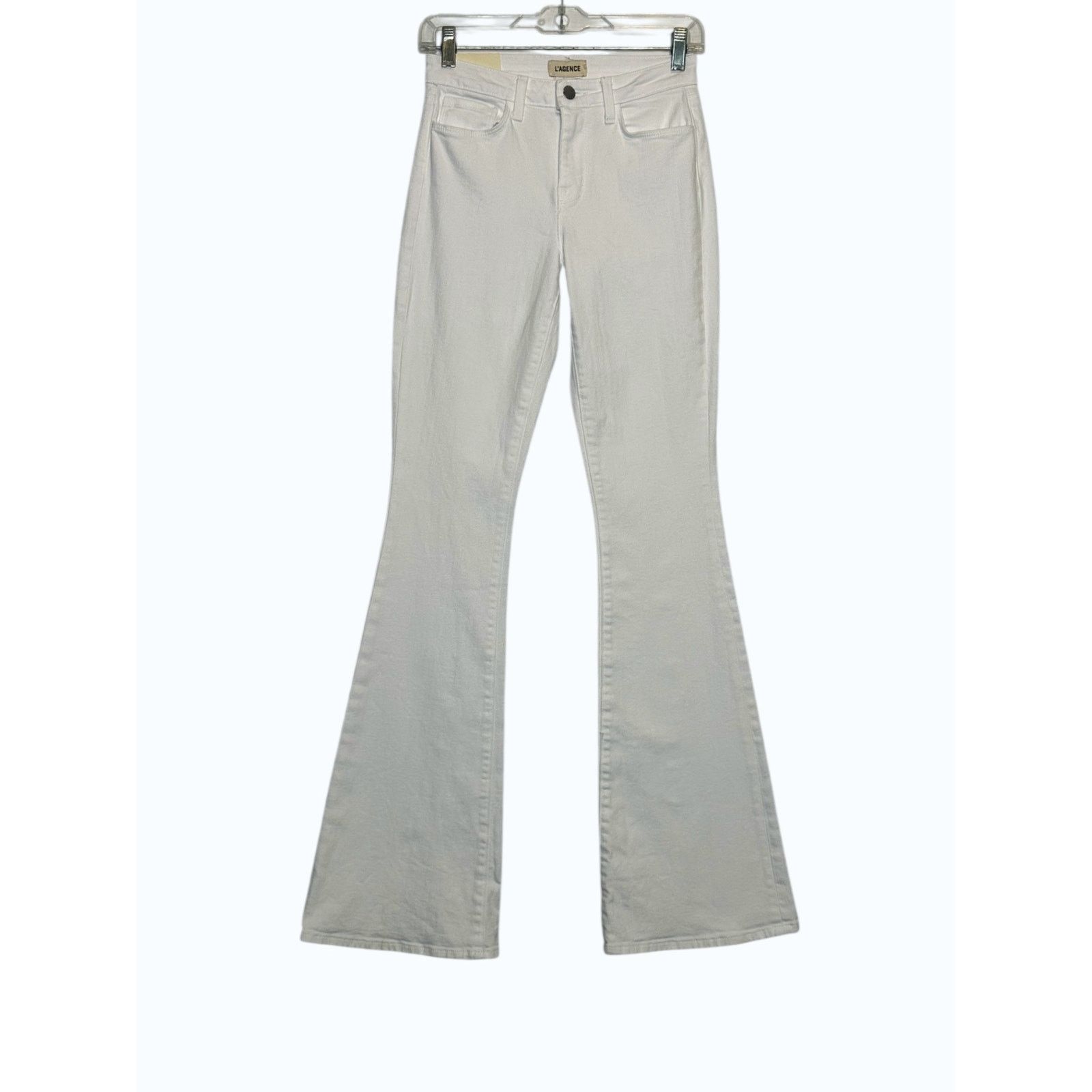 L'AGENCE L'Agence White Bell High Rise Flare Jeans size 25 - 2 Size 26" / US 2 / IT 38 - 1 Thumbnail