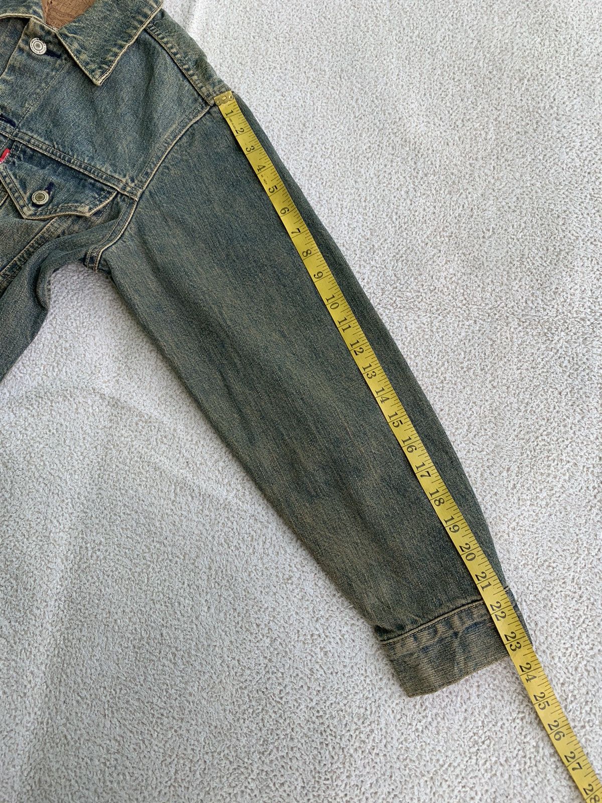 Blue Blue Japan × Vintage Vtg Blue Way Japan Mudwash Crop Trucker Denim Size US M / EU 48-50 / 2 - 13 Thumbnail