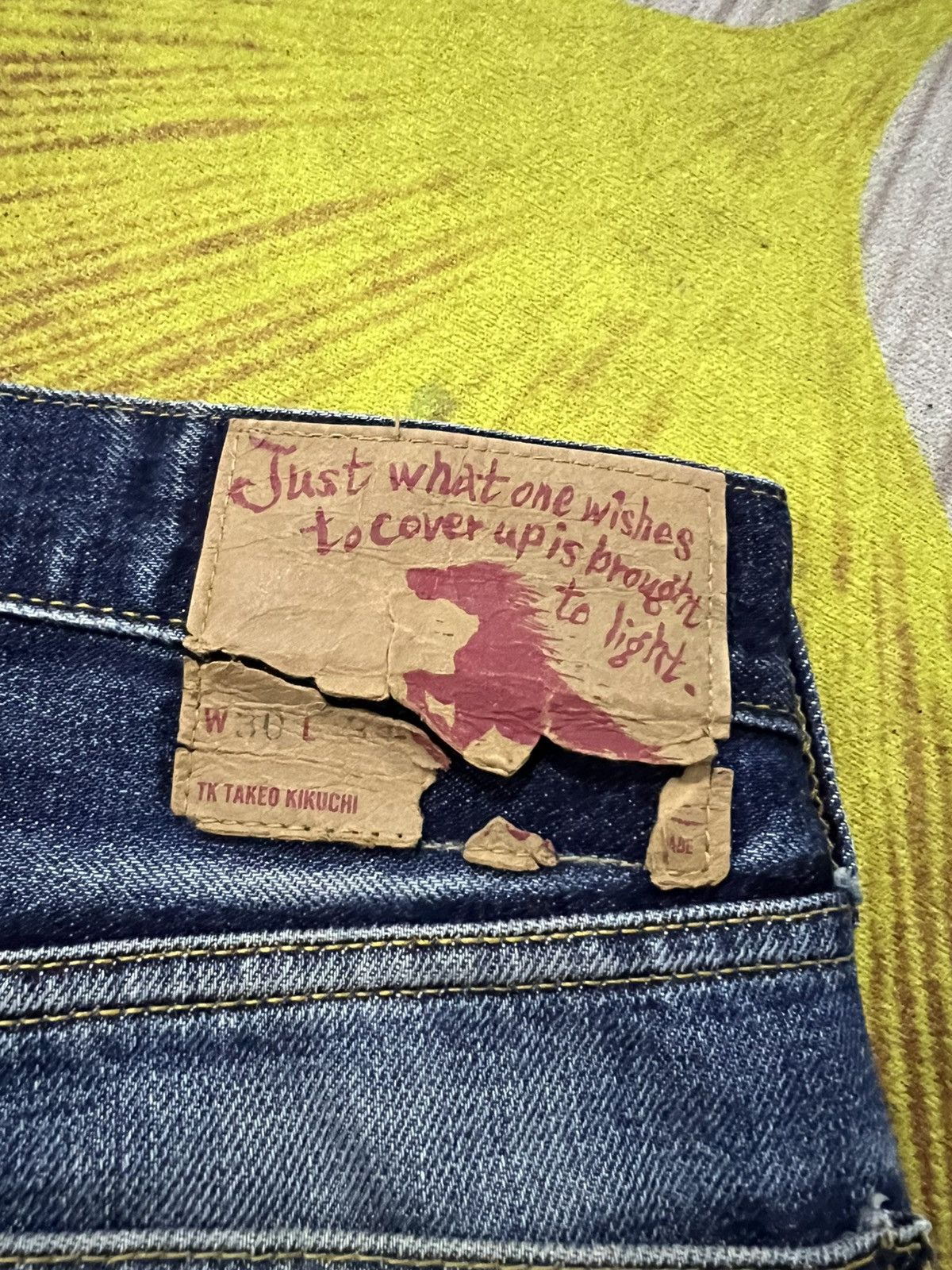Vintage 80’s Takeo Kikuchi Japanese Brand Clawmark Nice Faded Jean Size US 29 - 17 Thumbnail