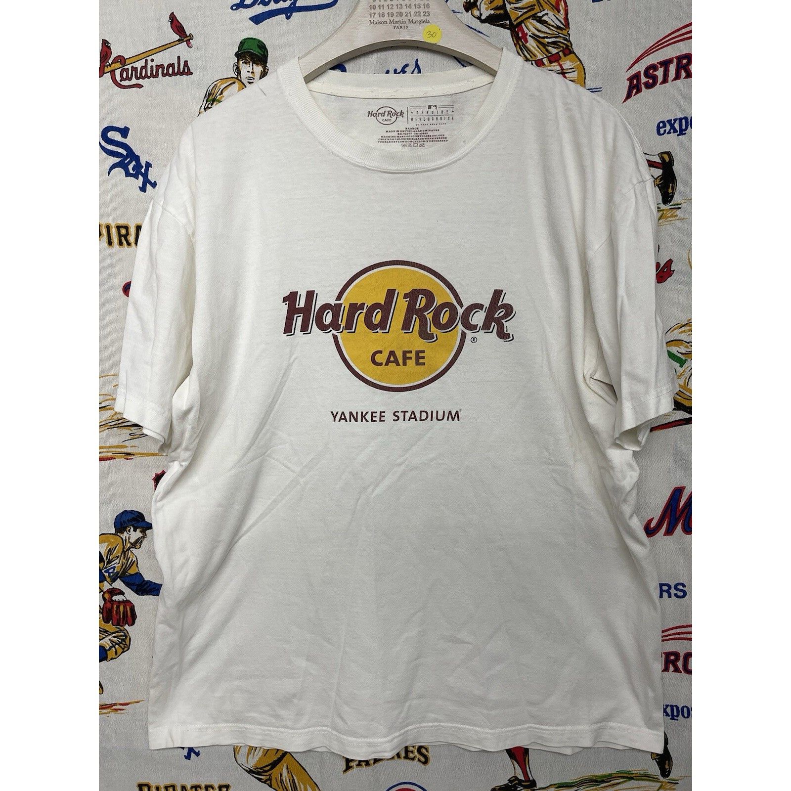 Hard Rock Cafe VTG Y2K 90S HARD ROCK CAFE NEW YORK YANKEES STADIUM WHITE T Size US L / EU 52-54 / 3 - 2 Thumbnail