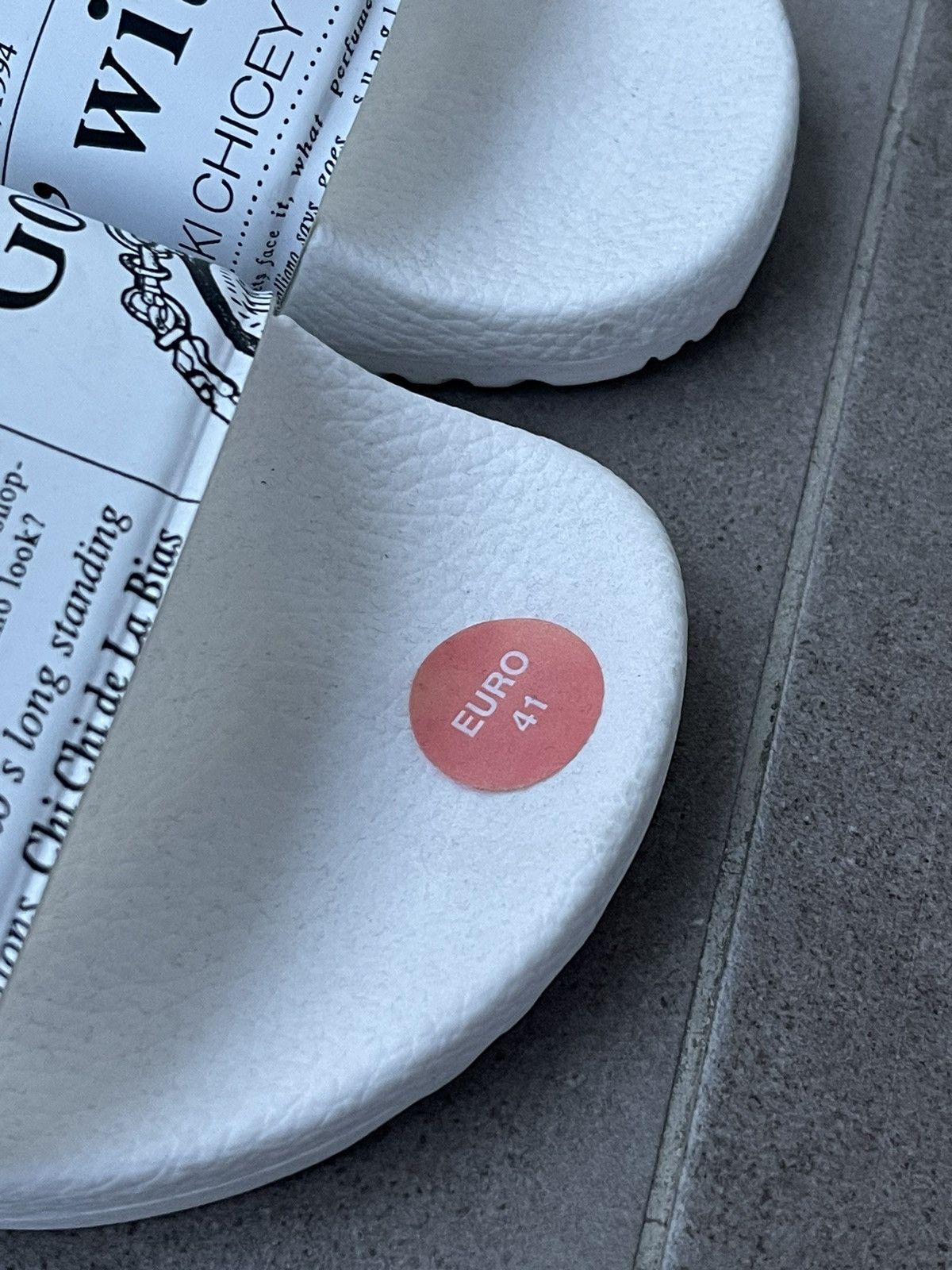 John Galliano !DS! SS22 Galliano Gazette Print White Slip Ons Size US 8 / EU 41 - 11 Thumbnail