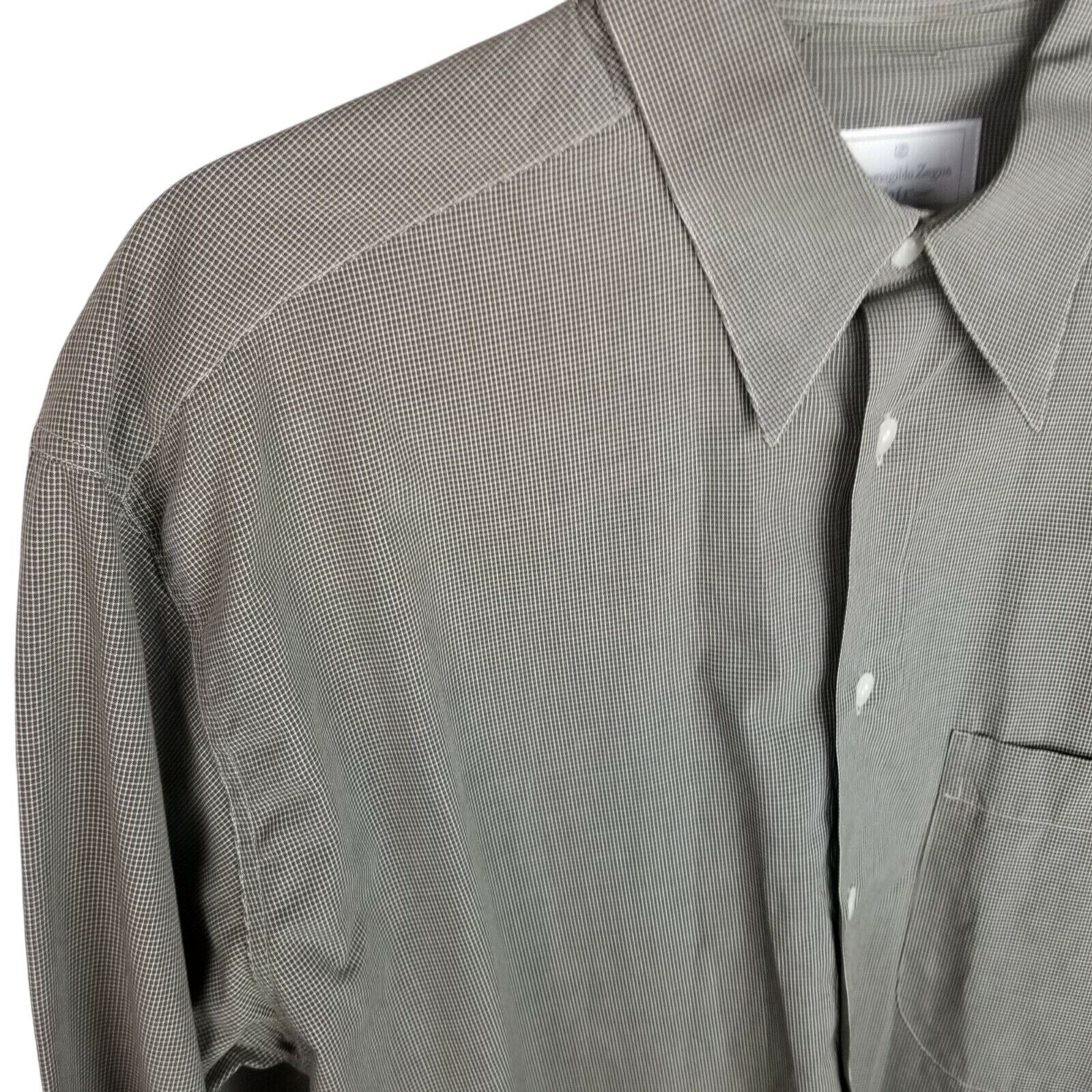 Ermenegildo Zegna Ermenegildo Zegna Soft Gingham Dress Shirt Size 38 Boardroom Size US L / EU 52-54 / 3 - 2 Thumbnail