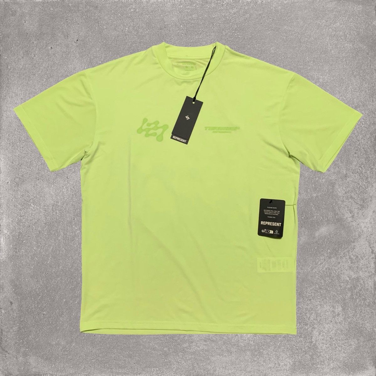 Represent Clo. Represent XS 247 Oversized Tee Shadow Lime Green Gym Top Size US M / EU 48-50 / 2 - 2 Thumbnail