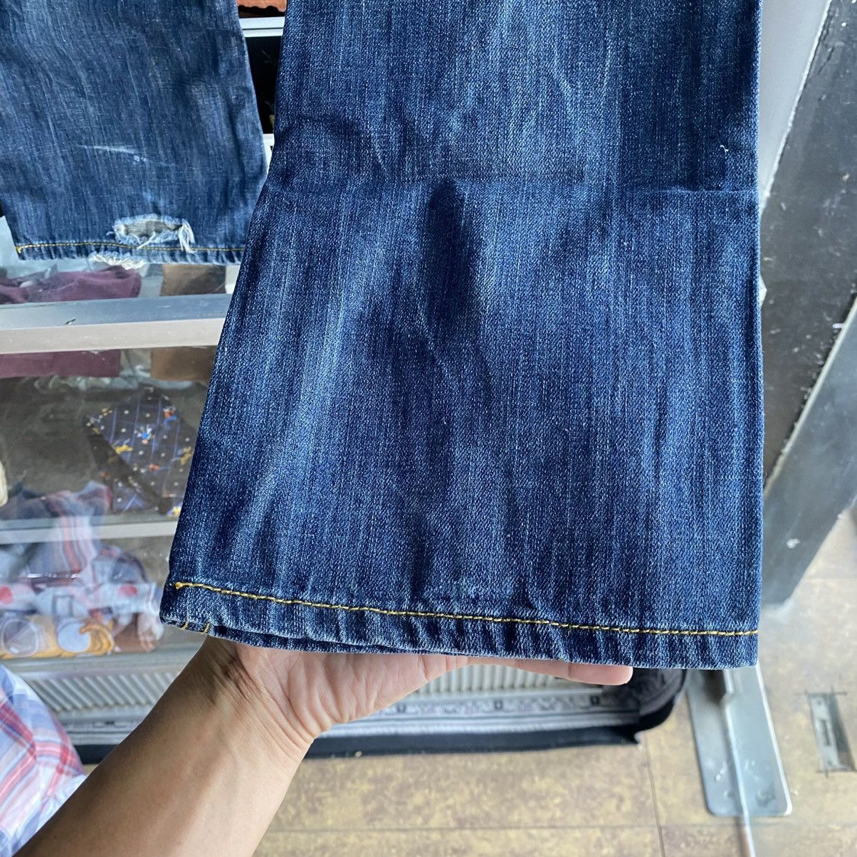 FCUK Vintage FCUK LOOSE CARPENTER Distressed Denim JEANS Size US 32 / EU 48 - 7 Thumbnail