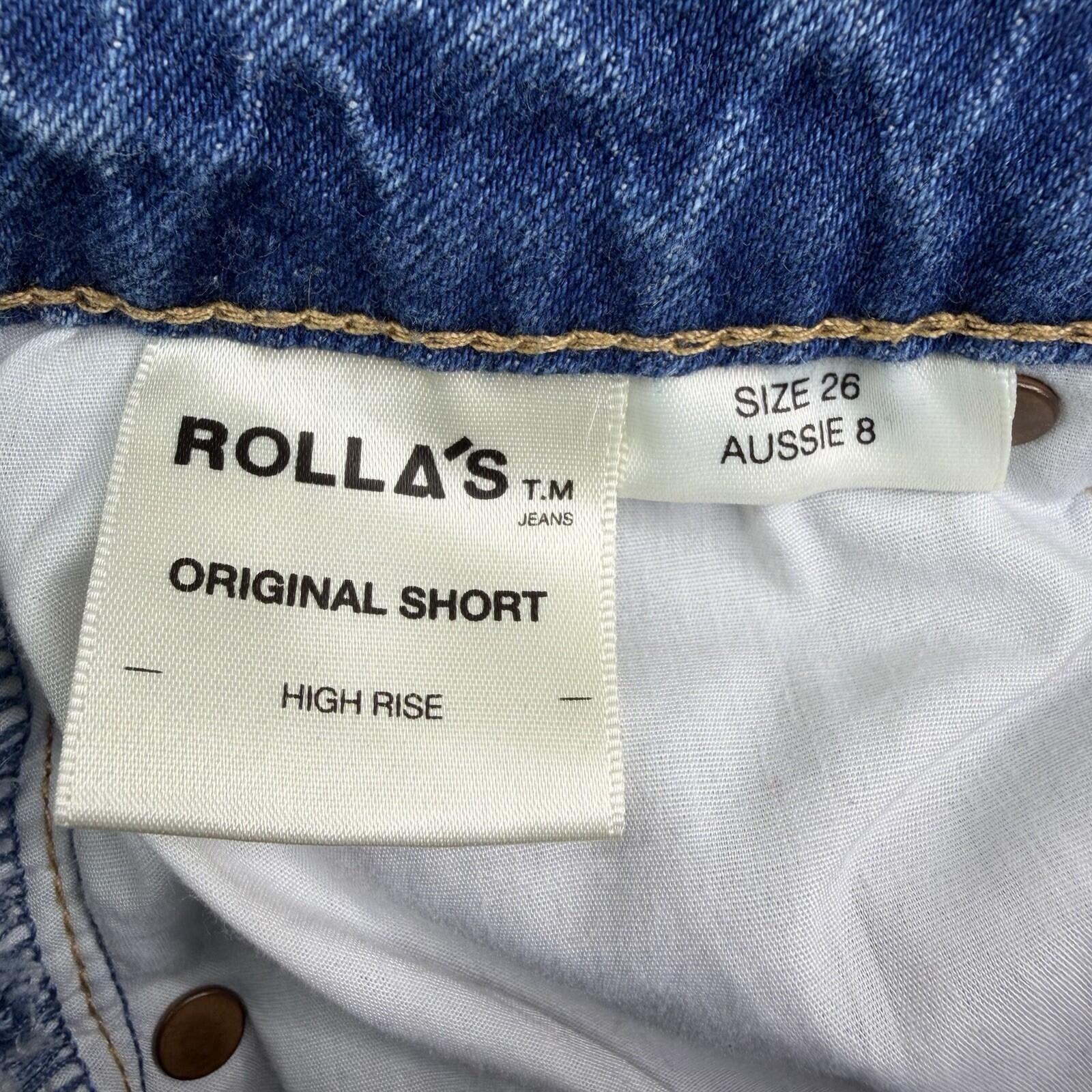 Rolla's Rollas High Rise Blue Denim Original Shorts 26x3 Cut Off Size 26" / US 2 / IT 38 - 4 Thumbnail