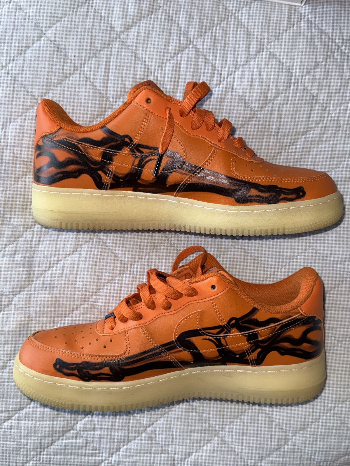Nike Nike Air Force 1 Low ‘ Orange Skeleton Halloween ’ Size US 8.5 / EU 41-42 - 2 Thumbnail