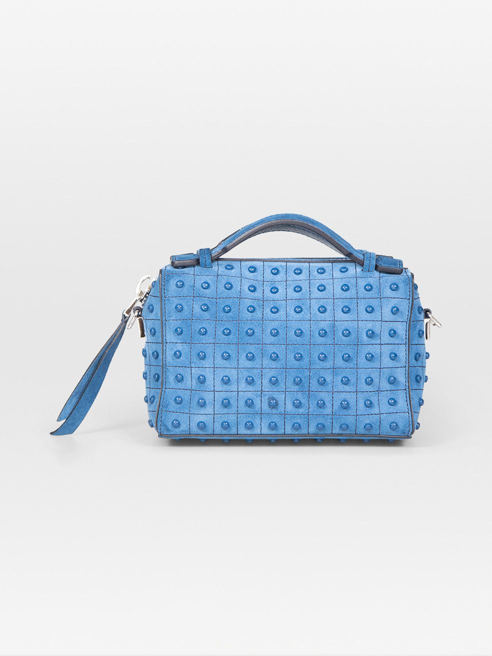 Tods Blue Suede Gommino Crossbody Bag, Women's