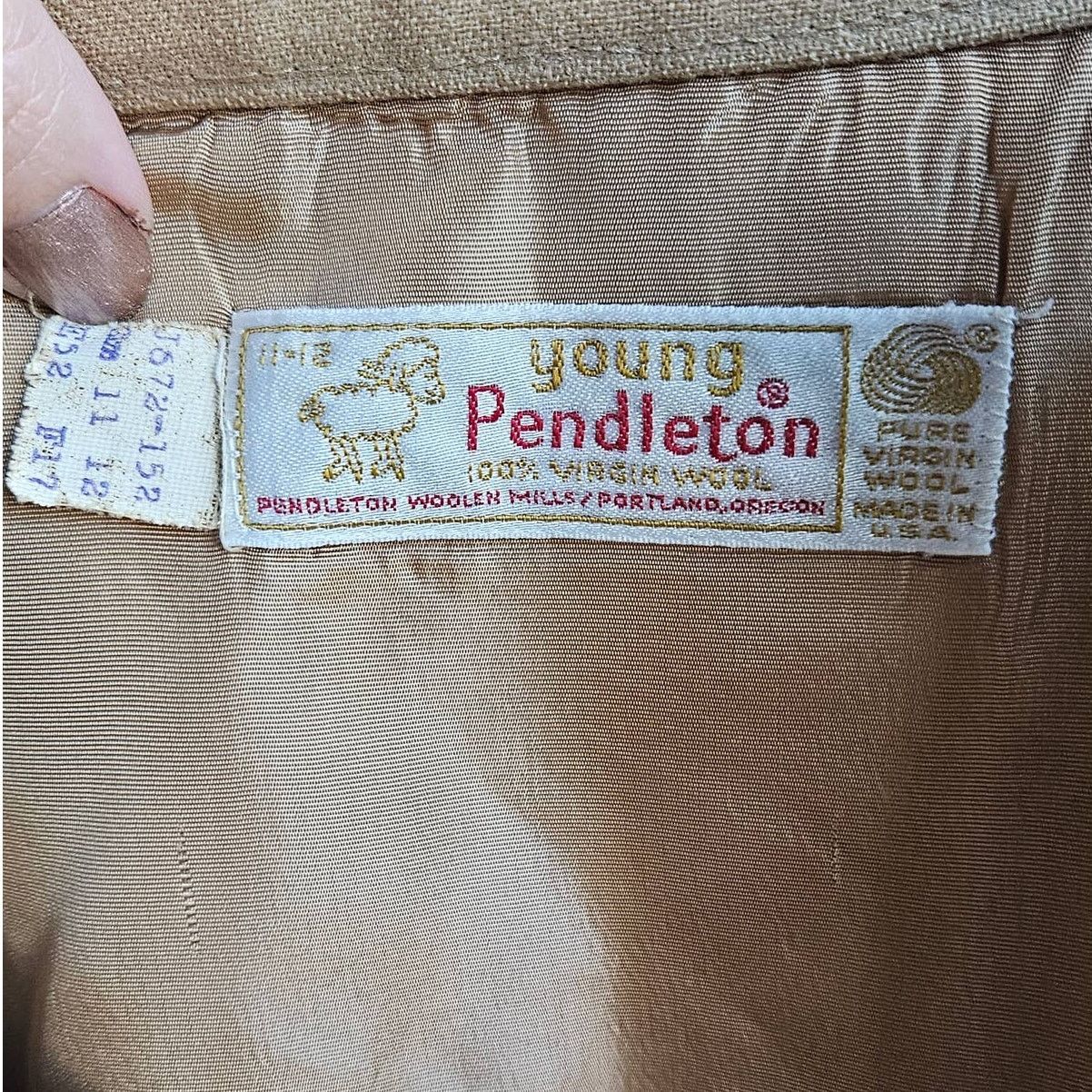 Pendleton Young Pendleton Vintage Wool Khaki High Waist A-Line Skirt Size 28" / US 6 / IT 42 - 9 Thumbnail