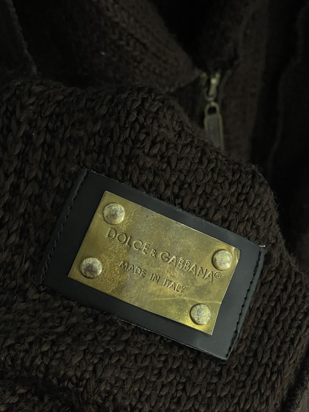 Dolce & Gabbana × If Six Was Nine × Japanese Brand Vintage D&G Dolce & Gabbana Long Faux Fur Y2K Sweater Size L / US 10 / IT 46 - 6 Thumbnail