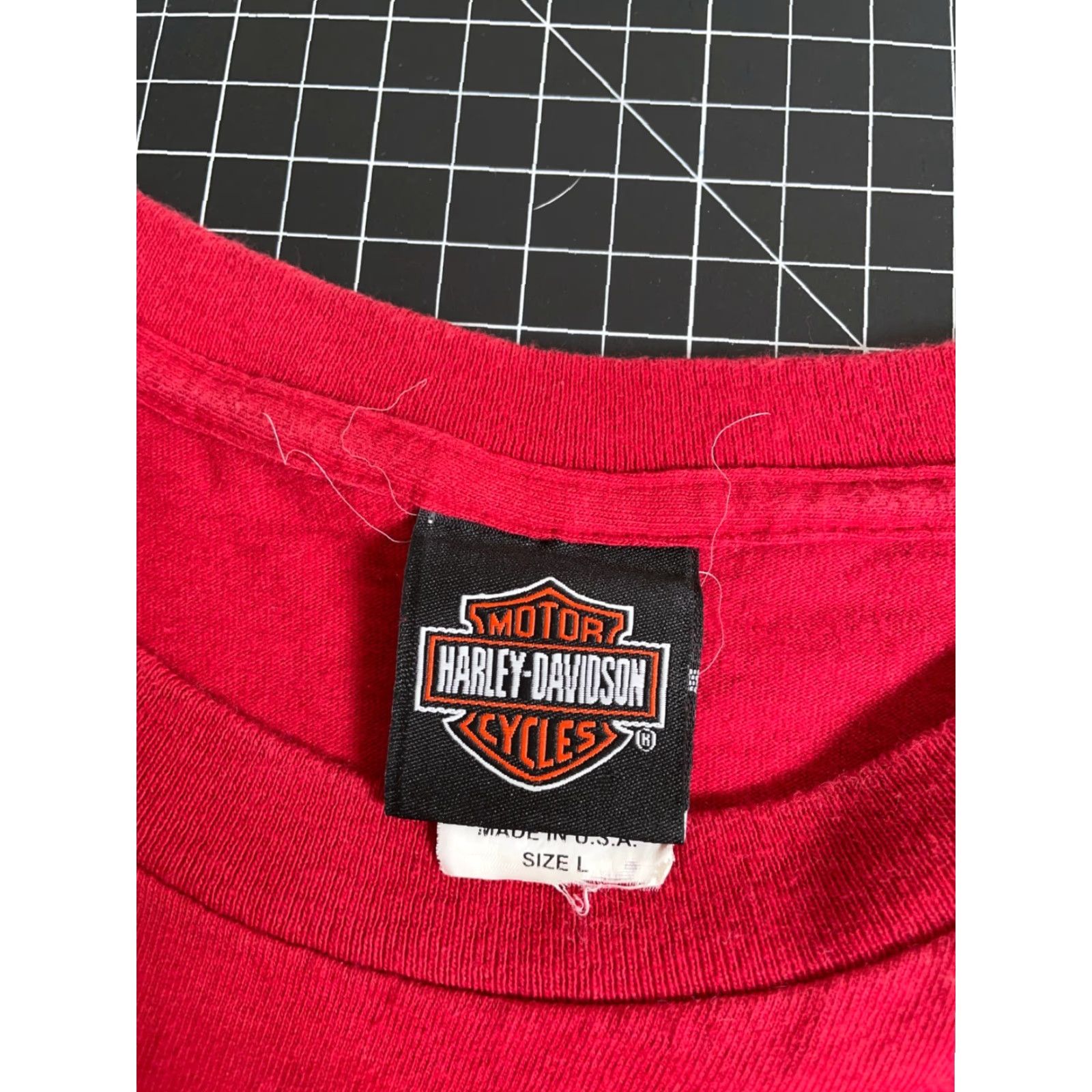 Harley Davidson Vintage Harley-Davidson T-Shirt Adult Large Red Logo Graphic Print Motorcycle Biker Nevada 2007 Size US L / EU 52-54 / 3 - 3 Thumbnail