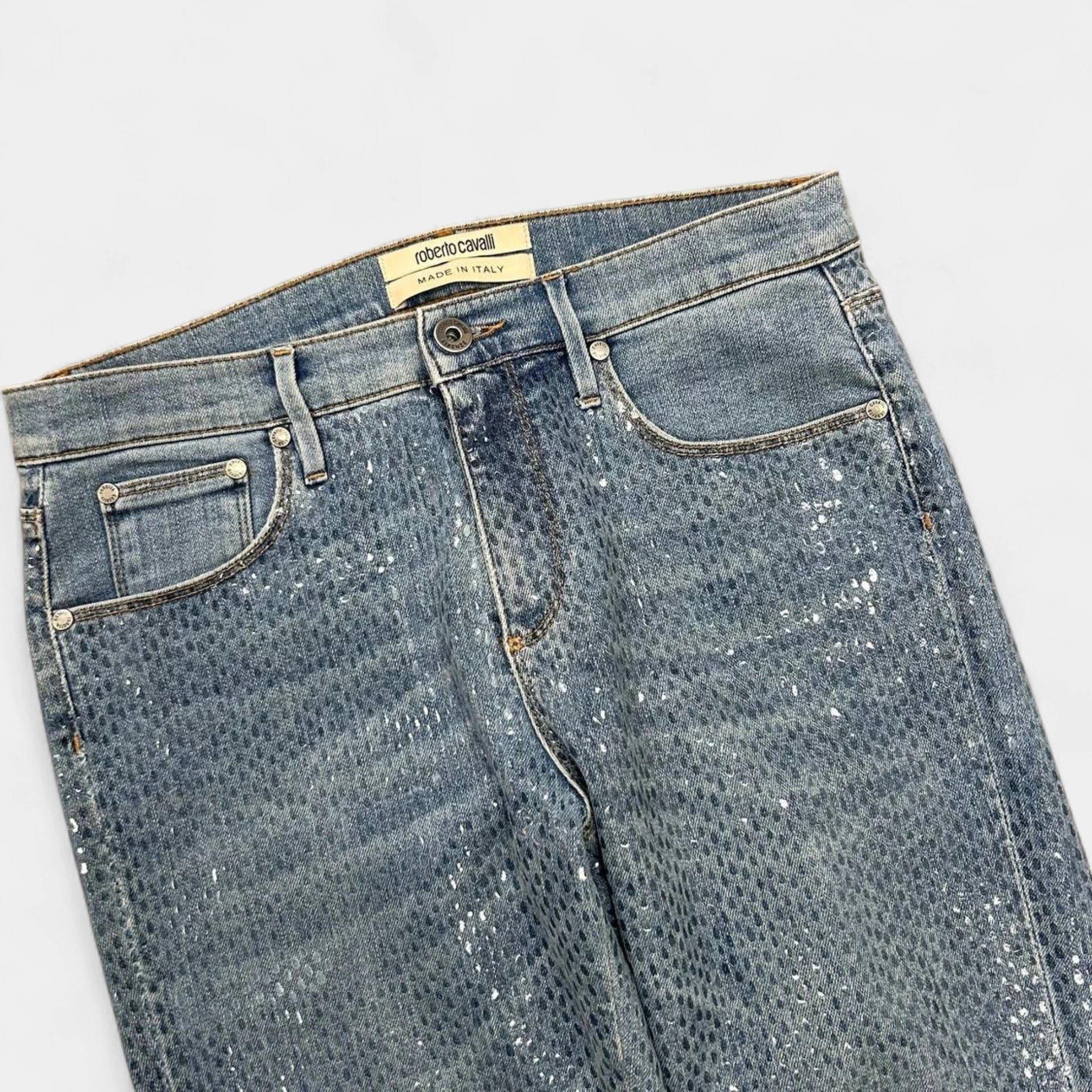 Roberto Cavalli Roberto Cavalli 2000s Snakeskin Texture Jeans Size 30" / US 8 / IT 44 - 2 Thumbnail