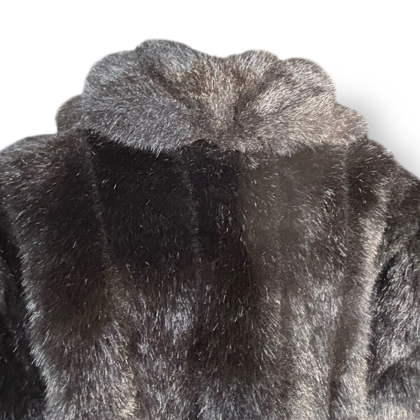 Vintage Vintage Monterey Fashions Black Faux Fur Coat Large USA Made Size L / US 10 / IT 46 - 8 Thumbnail