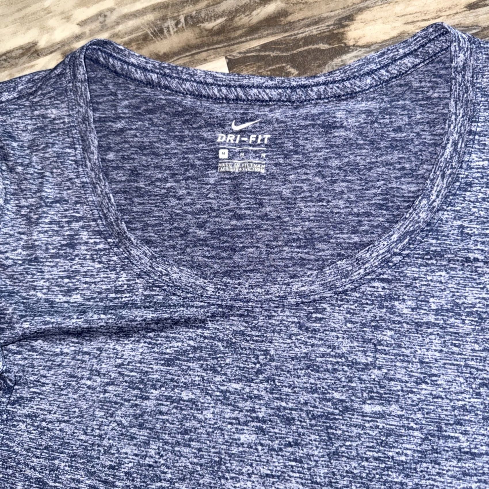 Nike Nike Dri-FIT T-Shirt Heather Blue Women Short Sleeve Top Medium Size M / US 6-8 / IT 42-44 - 5 Thumbnail